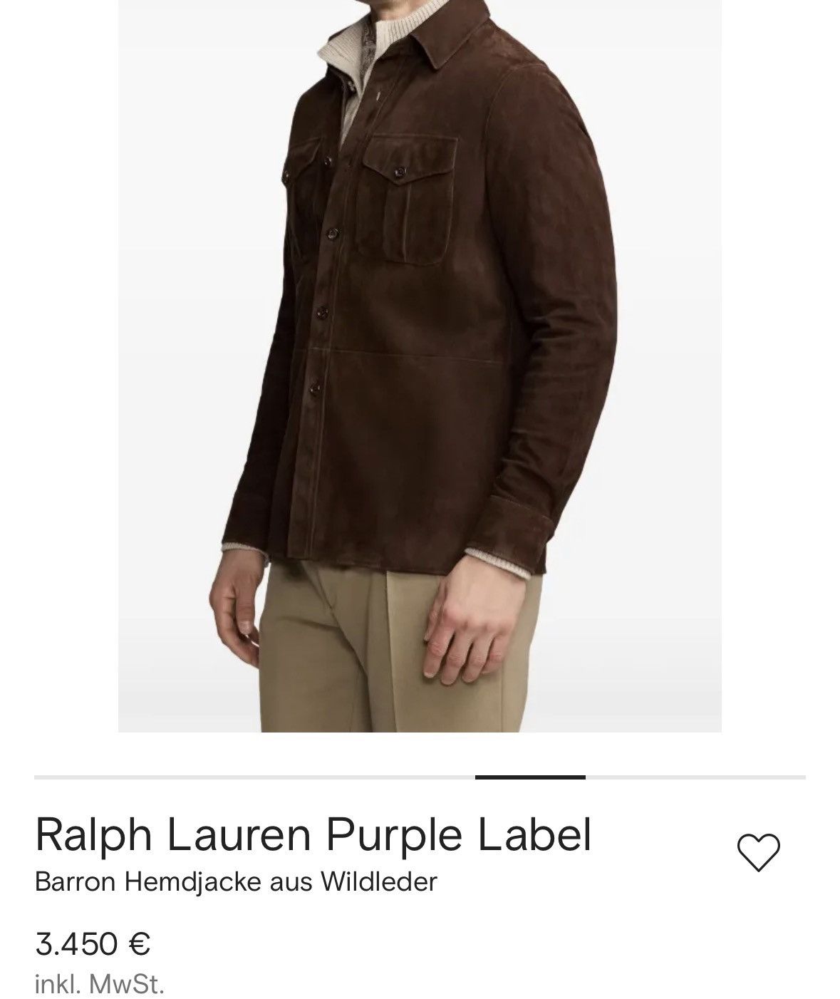 Ralph Lauren Purple Label Ralph Lauren Purple Label Suede Jacket /Shirt Size US L / EU 52-54 / 3 - 1 Thumbnail