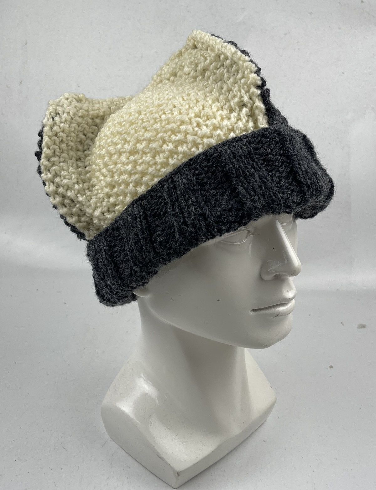 Japanese Brand rare design custom made knitted hat tc47 Size ONE SIZE - 2 Thumbnail