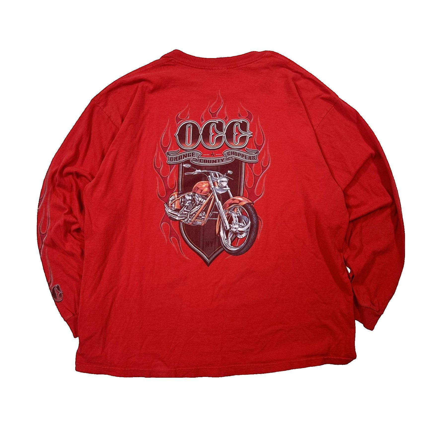 Vintage Vintage Orange County Choppers Long Sleeve Graphic T Shirt Size US XL / EU 56 / 4 - 4 Thumbnail