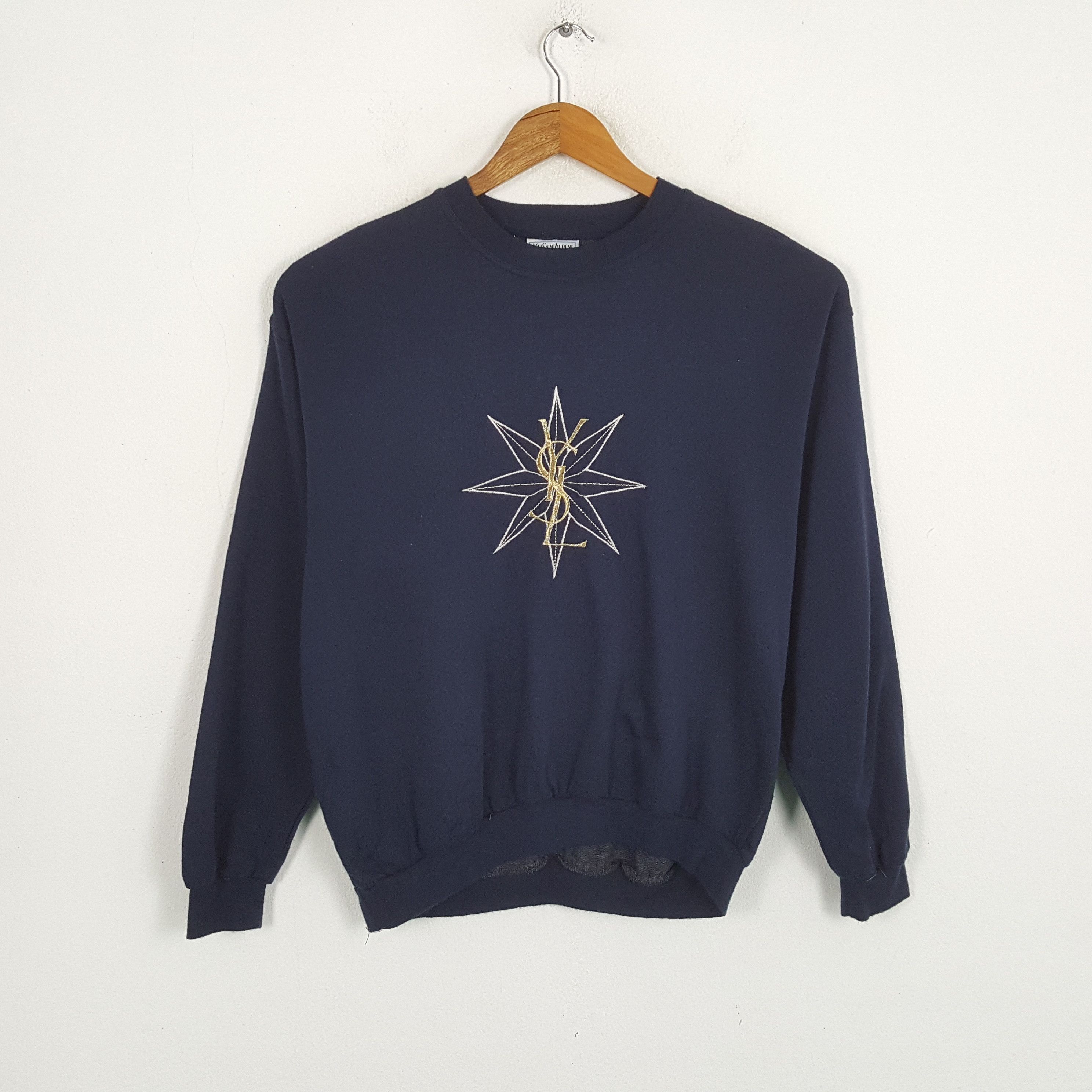 Vintage × Yves Saint Laurent Vintage YVES SAINT LAURENT Italian Fashion Brand Sweatshirt Size US L / EU 52-54 / 3 - 1 Thumbnail