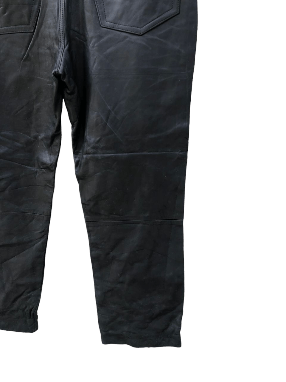 Beams Plus Rare💥Beams black Cowhide Leather Pants Size US 29 - 10 Thumbnail