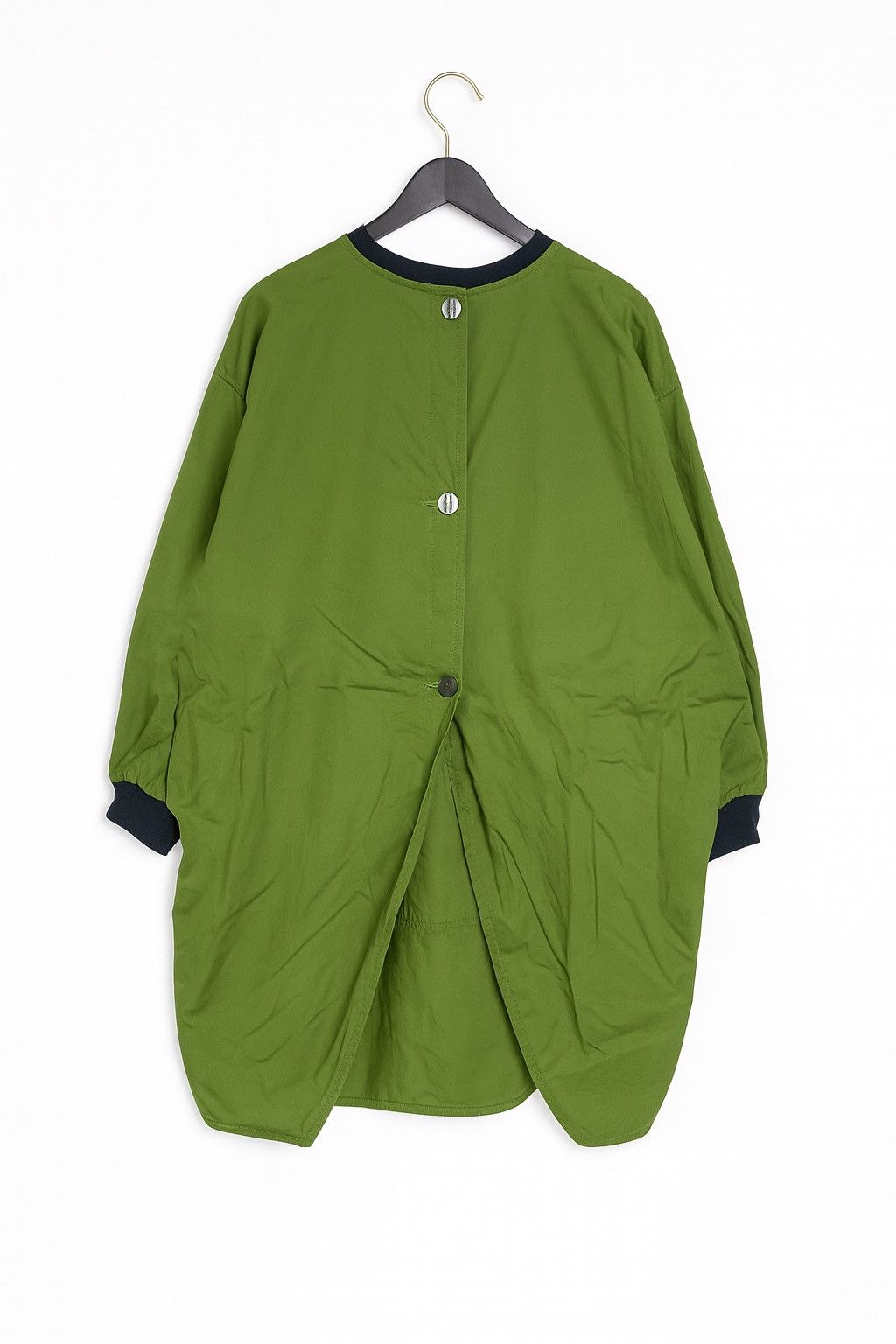 Michiko Koshino London Michiko London Koshino Oversized Olive Smock Jacket Size US M / EU 48-50 / 2 - 2 Thumbnail