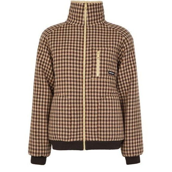 Miu Miu MIU MIU Checked Blouson Brown Wool Jacket New & Authentic (W Size M / US 6-8 / IT 42-44 - 1 Thumbnail