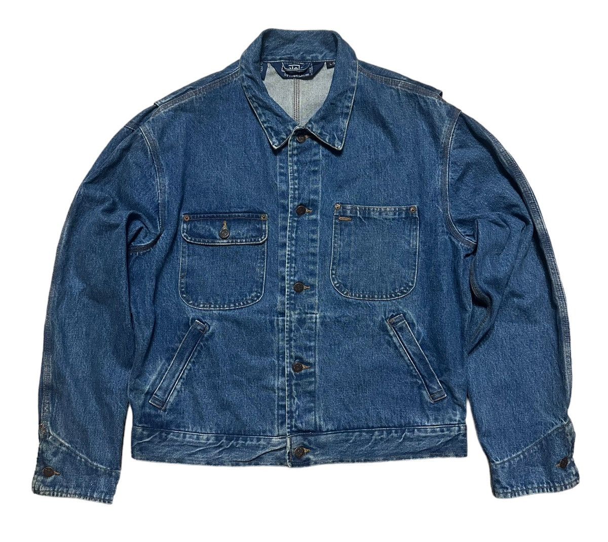 Polo Ralph Lauren Denim Trucker Bomber Jacket Vintage