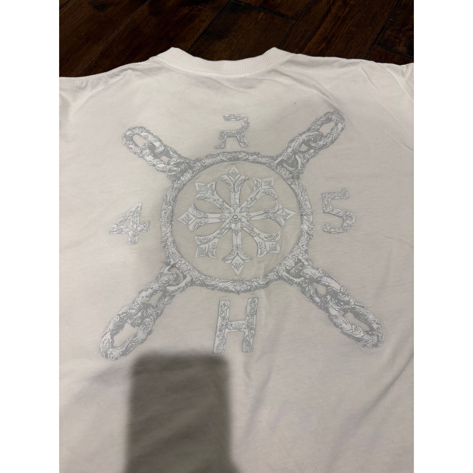 Other UK RH45 London Streetwear Mens White Metallic Graphic Tee L Size US L / EU 52-54 / 3 - 8 Thumbnail