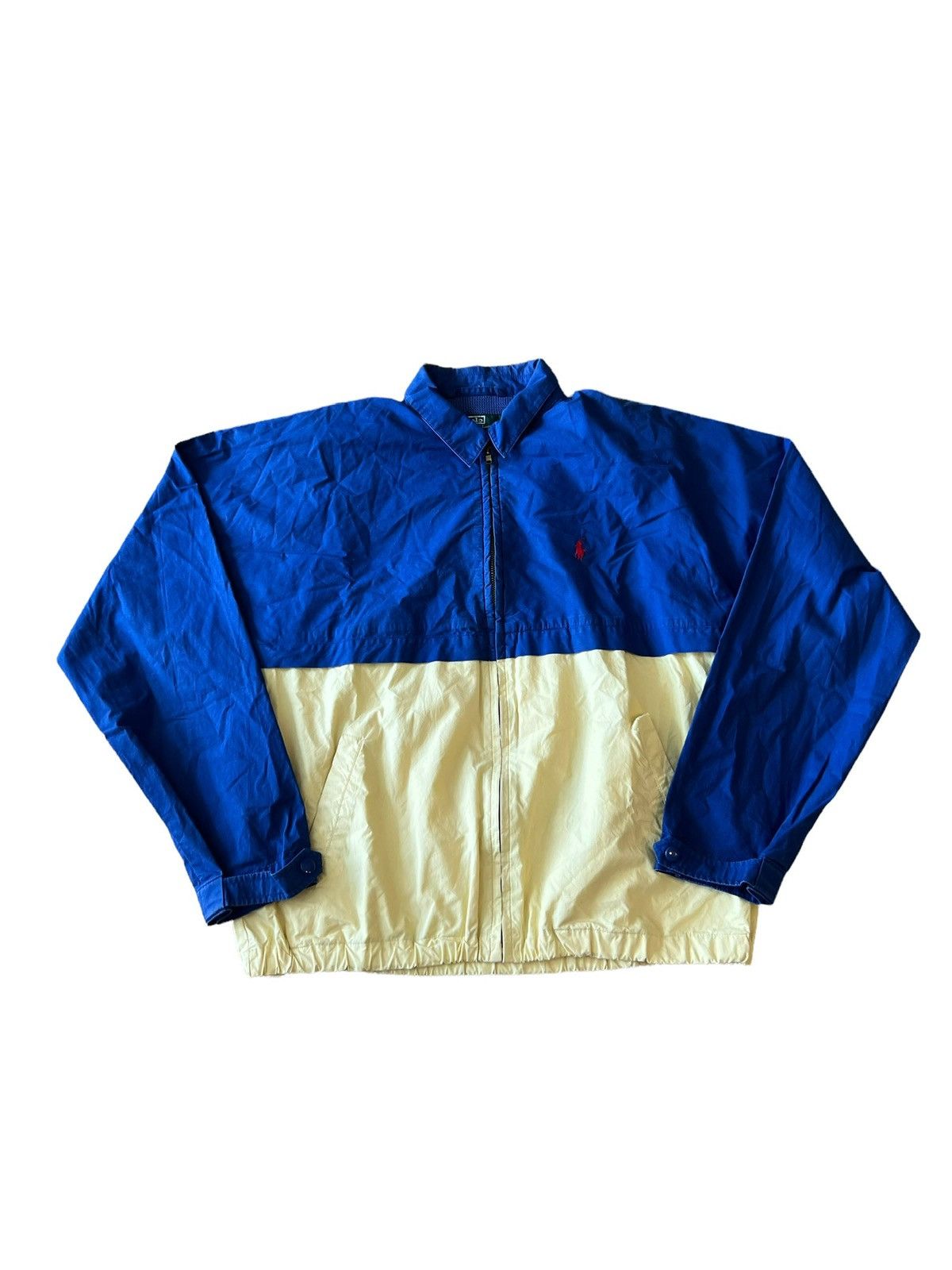Polo Ralph Lauren × Vintage Vintage 90s Polo Ralph Lauren 2 Tone Zippered Light Jacket Size US M / EU 48-50 / 2 - 1 Thumbnail