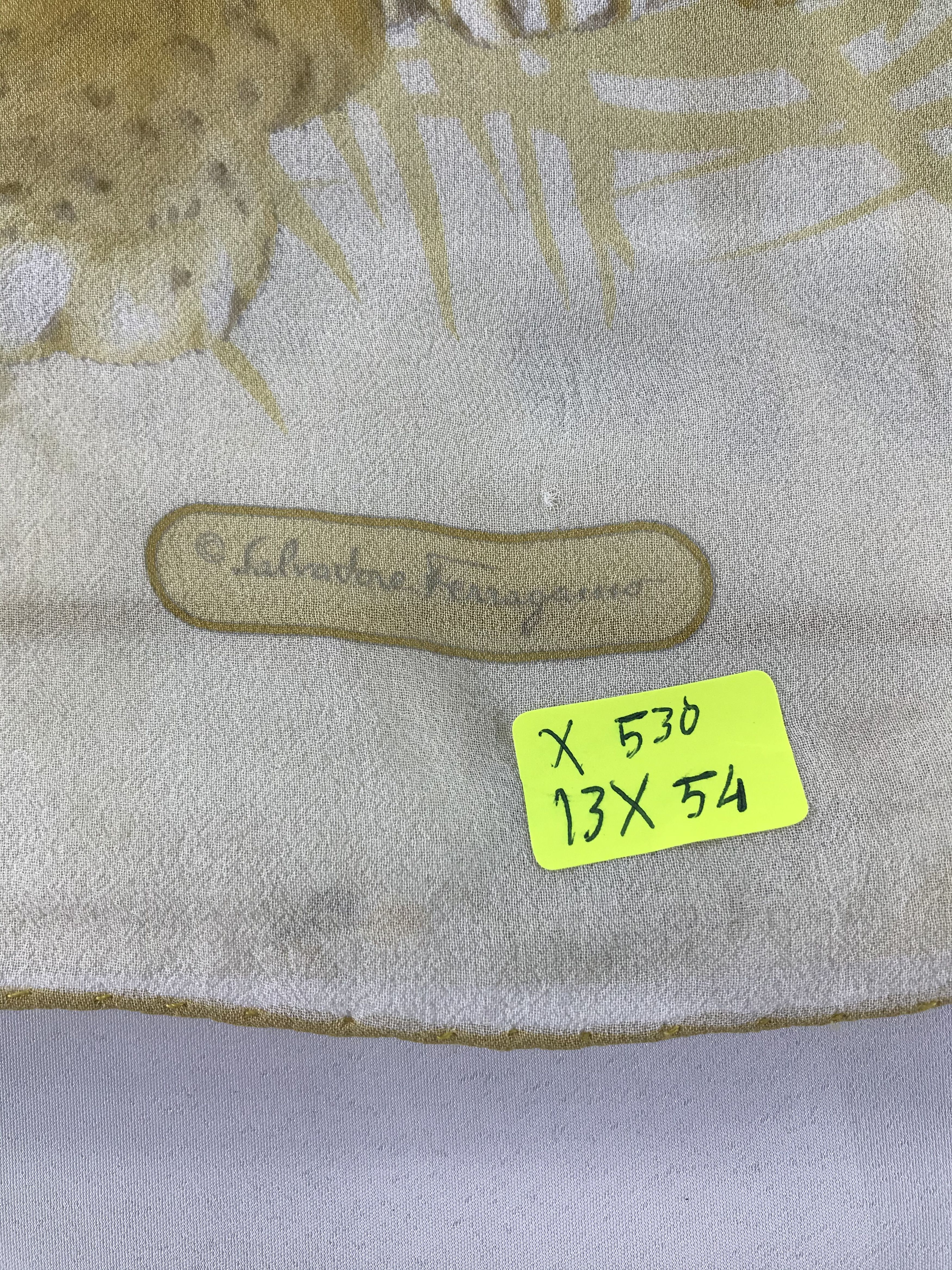 Vintage Vintage Salvatore Ferragamo Silk Scarf Size ONE SIZE - 4 Thumbnail