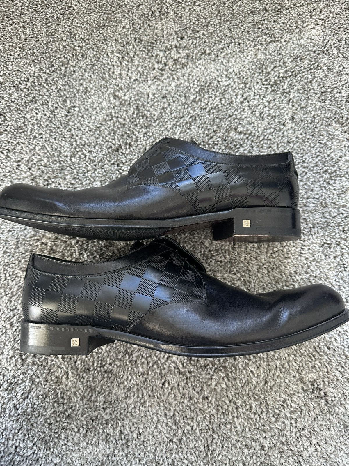 Lv Mens Dress Shoes Louis Vuitton Black Leather Oxford Formal Or