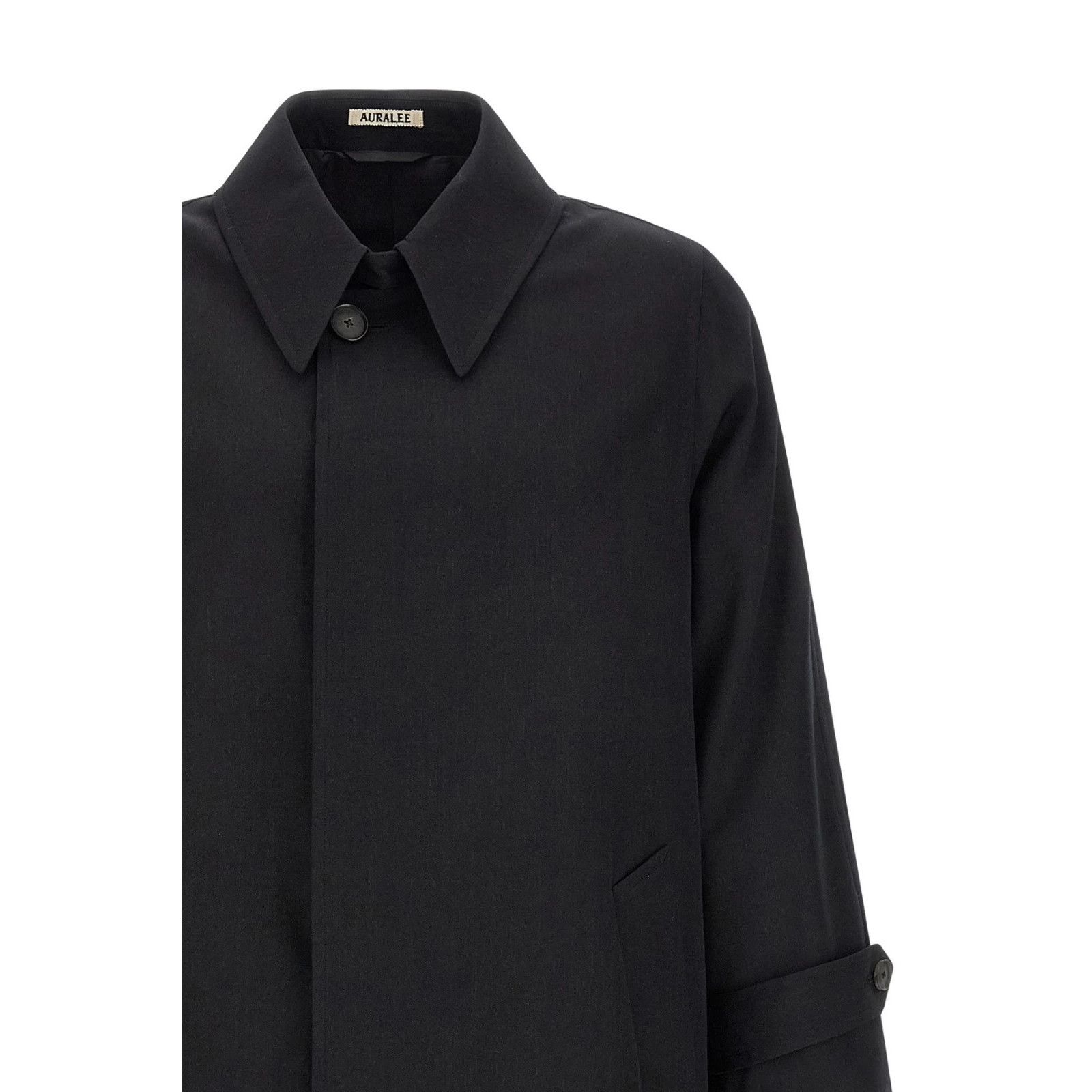 Auralee AURALEE Light Wool Gabardine Black Trench Coat New & Authent Size US L / EU 52-54 / 3 - 3 Thumbnail
