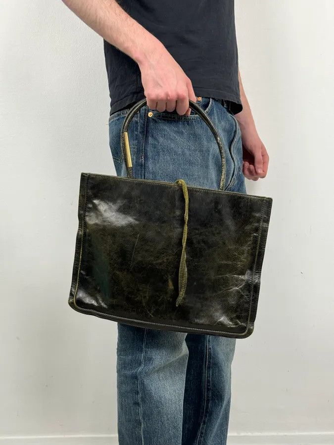 Roberto Cavalli SS2001 Roberto Cavalli Black Leather Silk-Lined Tote Bag Size ONE SIZE - 3 Thumbnail
