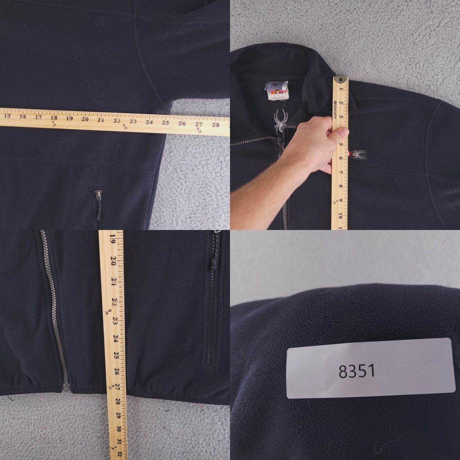 Spyder Spyder Sweater Mens L-XL Black Fleece Zip Relaxed Polyester Jacket Size US L / EU 52-54 / 3 - 8 Thumbnail