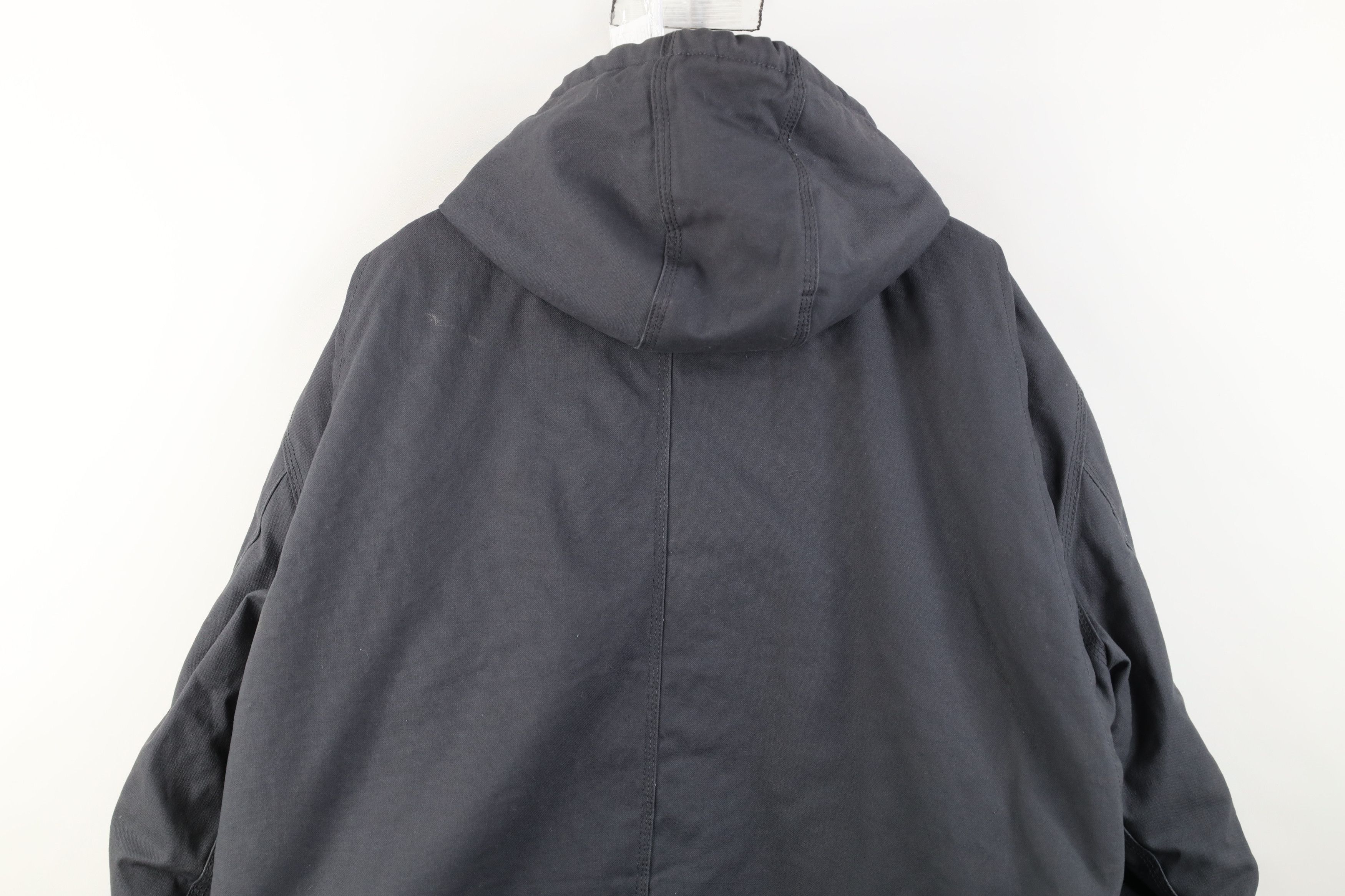 Vintage Vintage Y2K Streetwear Lined Canvas Hooded Jacket Gray Size US XL / EU 56 / 4 - 14 Thumbnail