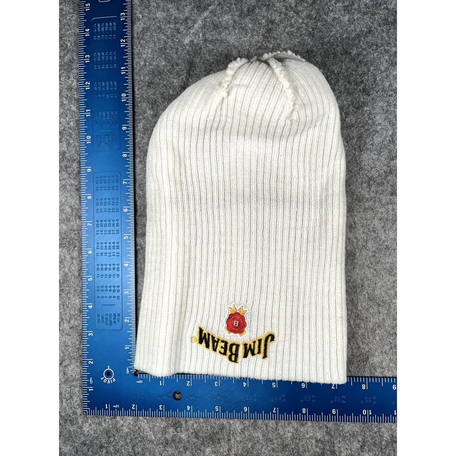 Vintage Jim Beam Hat Beanie Mens One Size White Knit Pom Logo Winter Casual Size ONE SIZE - 6 Thumbnail