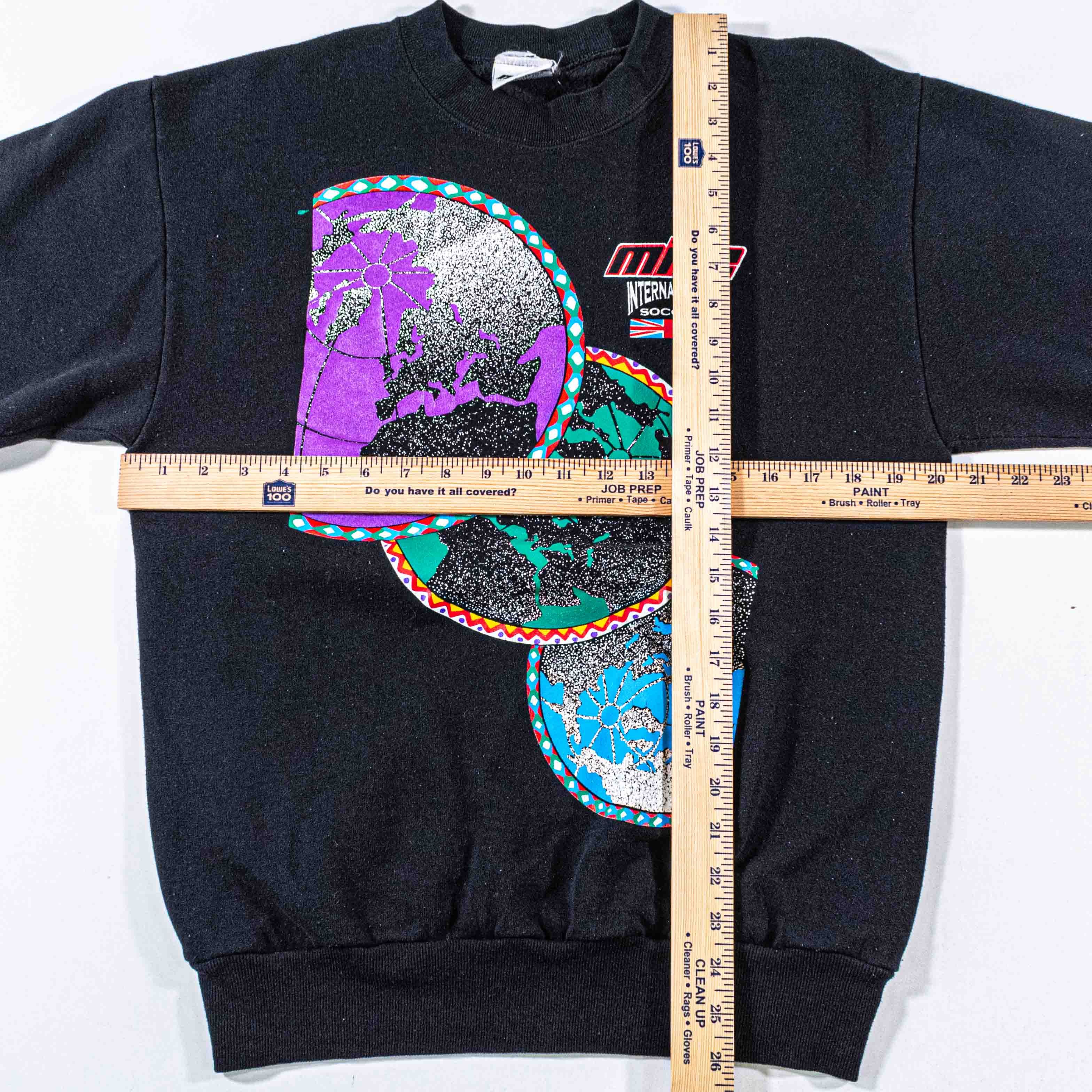Vintage Vintage Mitre International Globe Sweatshirt 90s Soccer Size US M / EU 48-50 / 2 - 3 Thumbnail