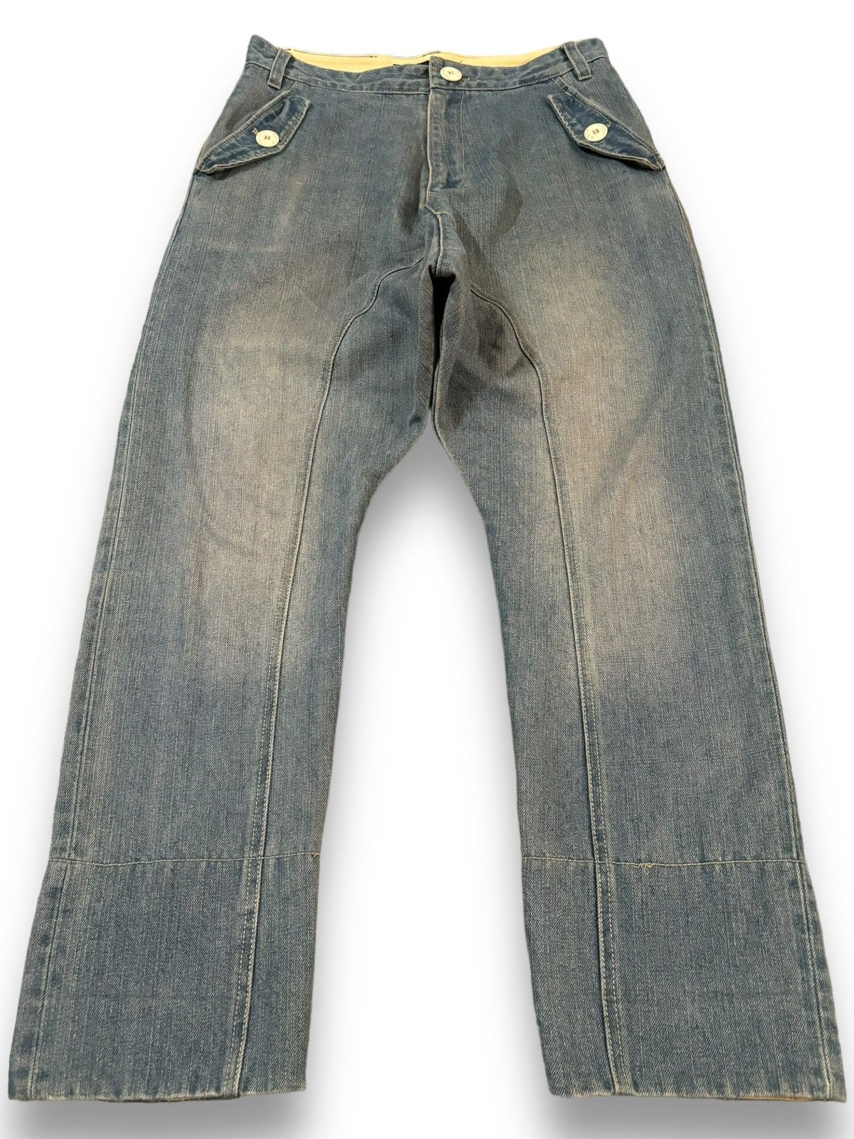 Other Y2K Japanese Rovtski Union Made Workwear Drop Crotch Jeans Size US 31 - 2 Thumbnail