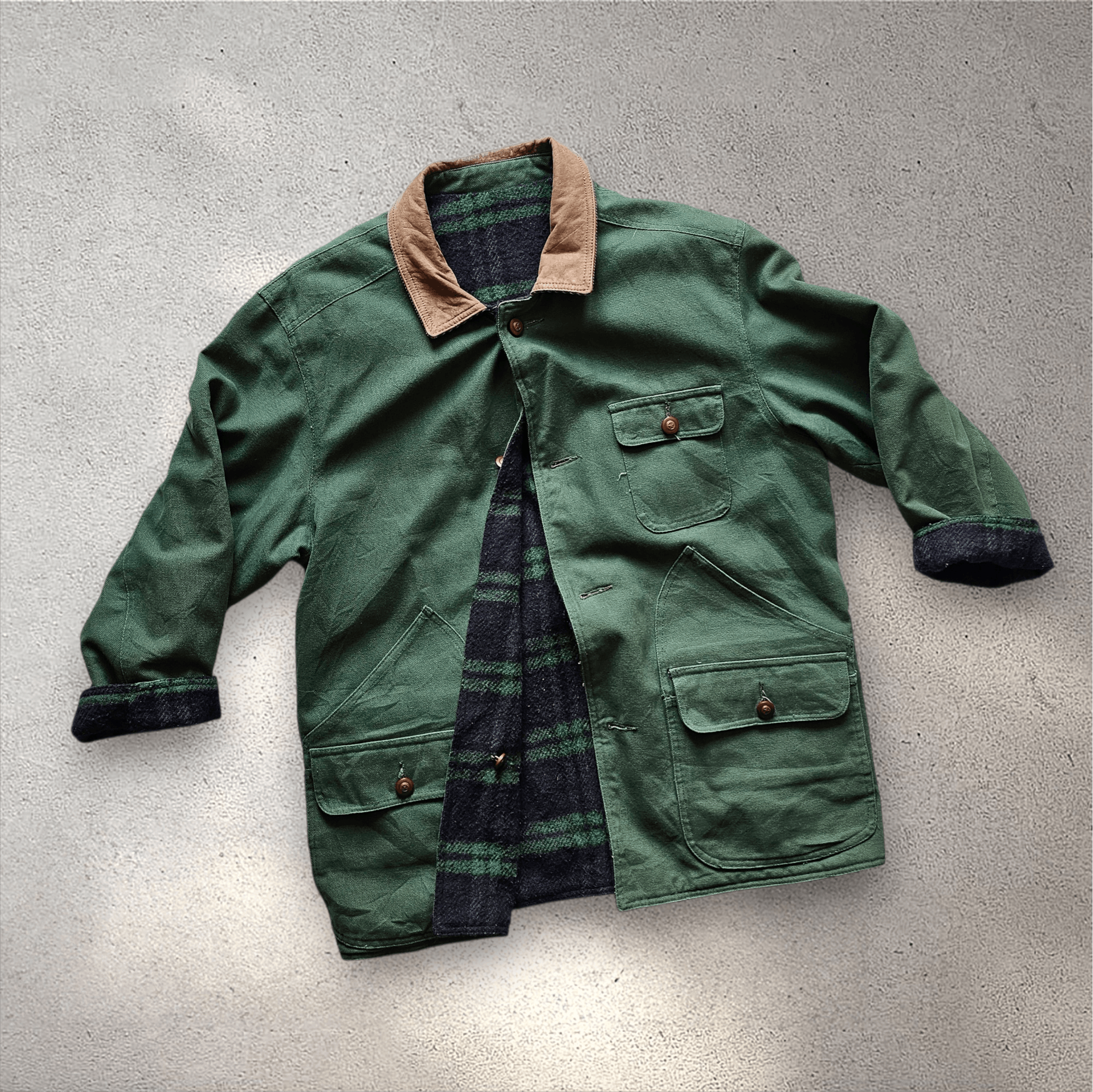 Other Reversible Wool Canvas barn, work jacket. Marble Mountain Size US XL / EU 56 / 4 - 1 Thumbnail