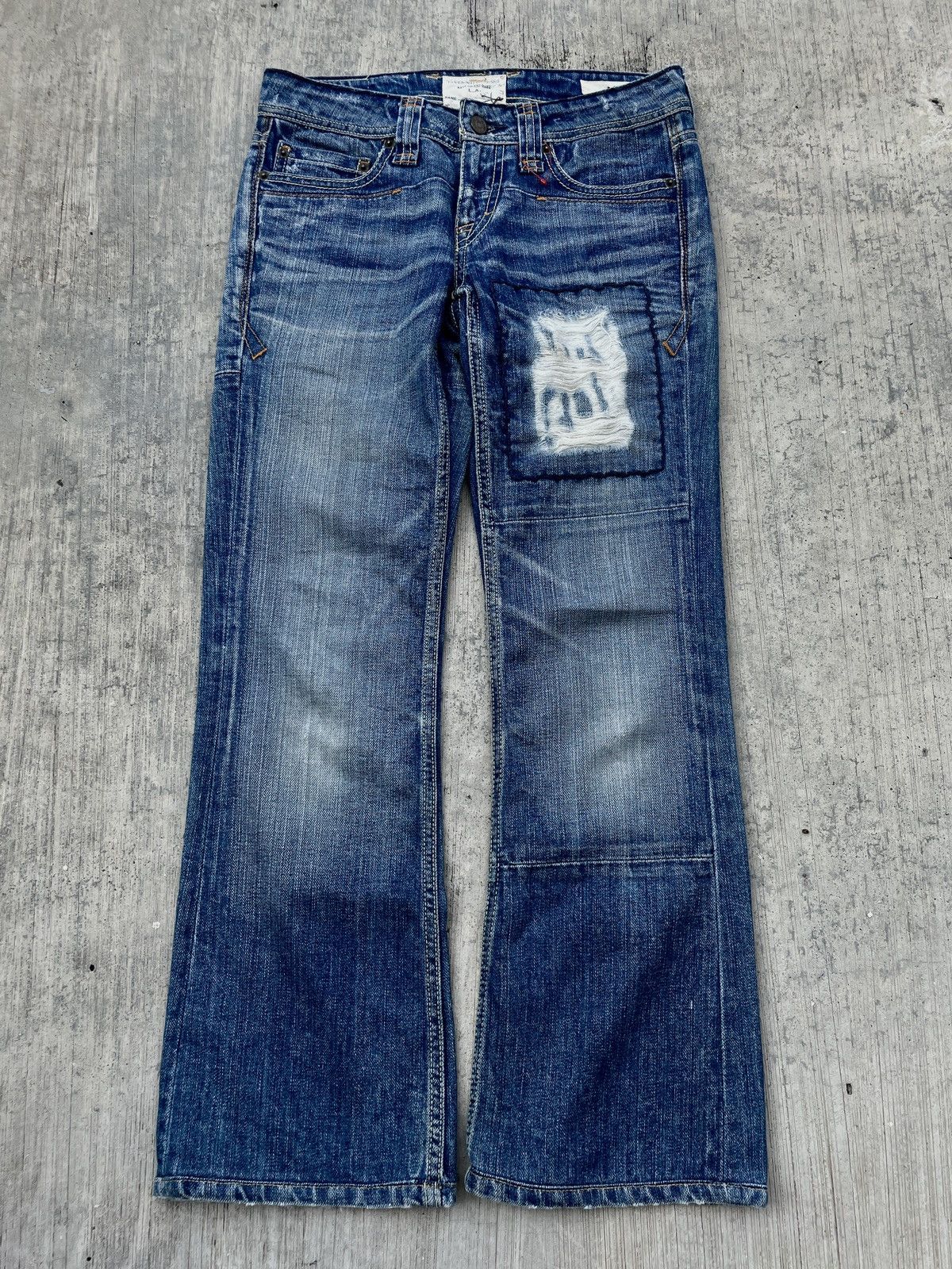 Japanese Brand 2000s JAPANESE BRAND TAVERNITI SO PATCHWORK FLARE JEANS Size US 30 / EU 46 - 1 Thumbnail