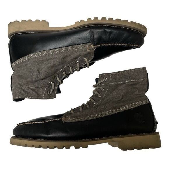 Timberland Timberland Authentic Chukka Mens 13 Lace-Up Boots Canvas Bla Size US 13 / EU 46 - 2 Thumbnail