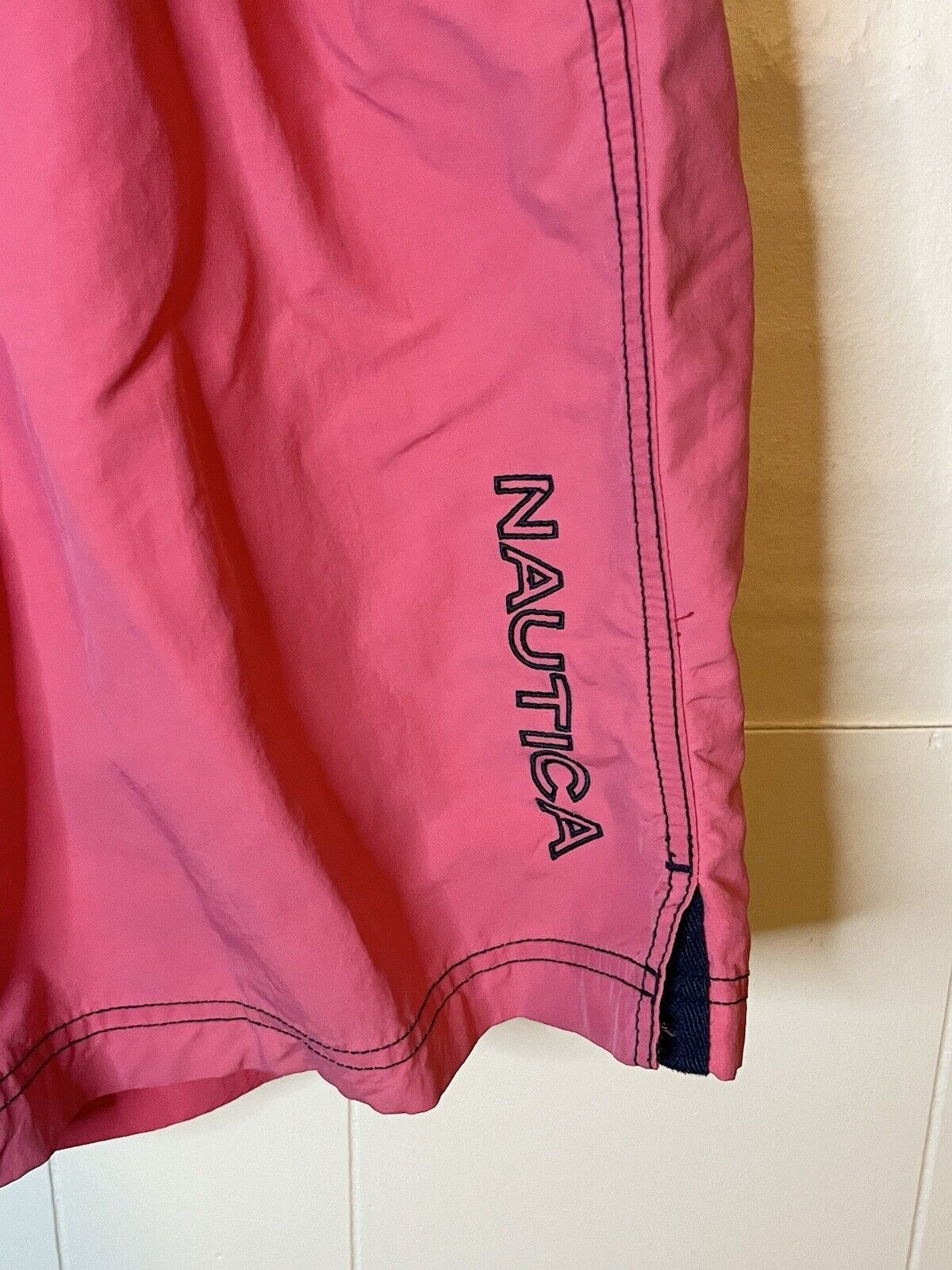 Nautica Nautica Mens L Red Salmon Quick Dry Swim Trunks Mesh Lined Size US 36 / EU 52 - 4 Thumbnail