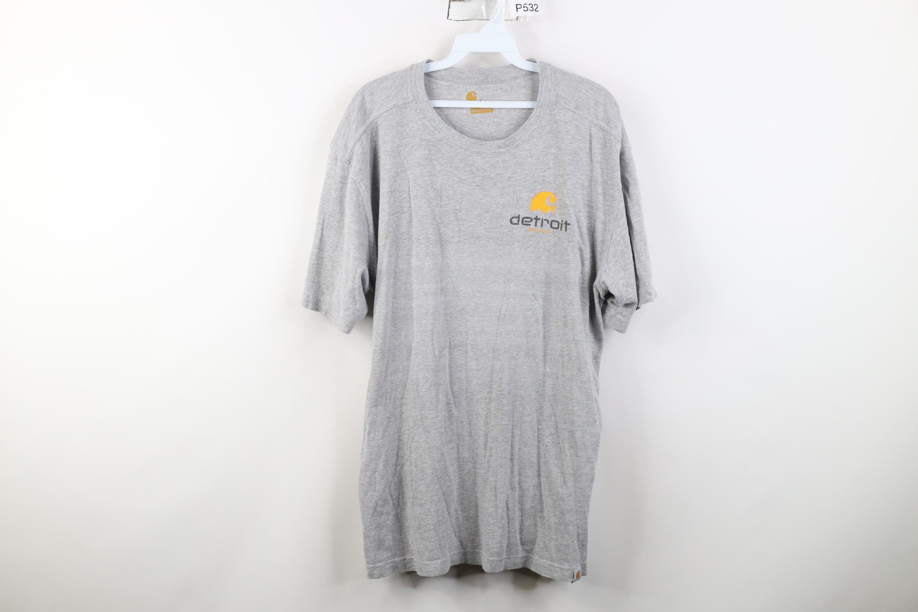 Carhartt Y2K Carhartt Spell Out Detroit Short Sleeve T-Shirt Gray Size US L / EU 52-54 / 3 - 1 Thumbnail
