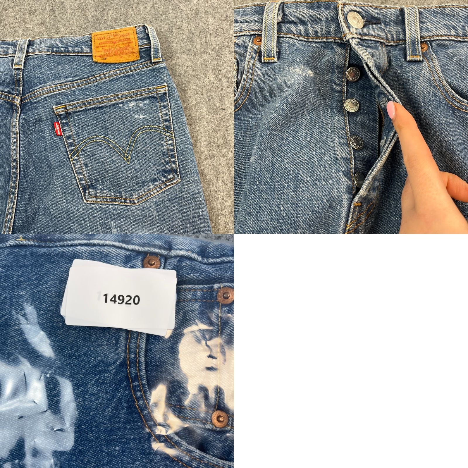 Levi's Levi's 501 Womens Denim Shorts W29 UK 10 Blue Distressed Premium Big E Cut Offs Jeans Shorts Casual 5-Pocket Womens Medium Blue 90s? Size 32" / US 10 / IT 46 - 9 Thumbnail