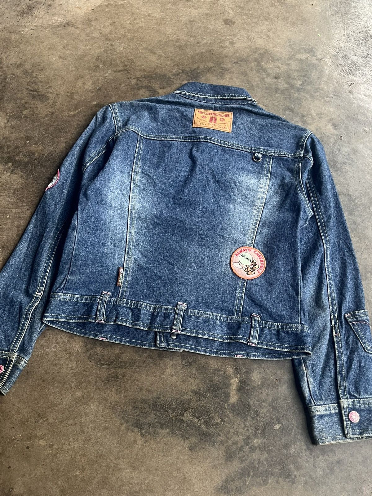 Angel Blue × Hysteric Glamour × Japanese Brand 2000s Angel Blue Japanese Y2k Embroidery Patch Denim Jacket Size M / US 6-8 / IT 42-44 - 4 Thumbnail