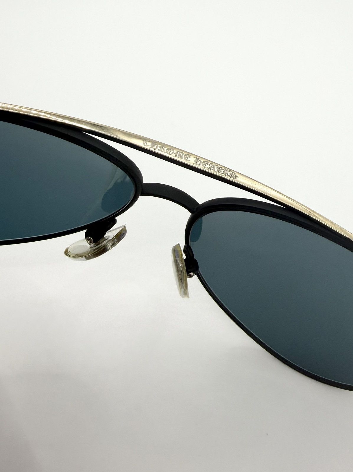 Chrome Hearts Chrome Hearts ‘Stains IV’ Gold Dagger Aviator Sunglasses Size ONE SIZE - 4 Thumbnail