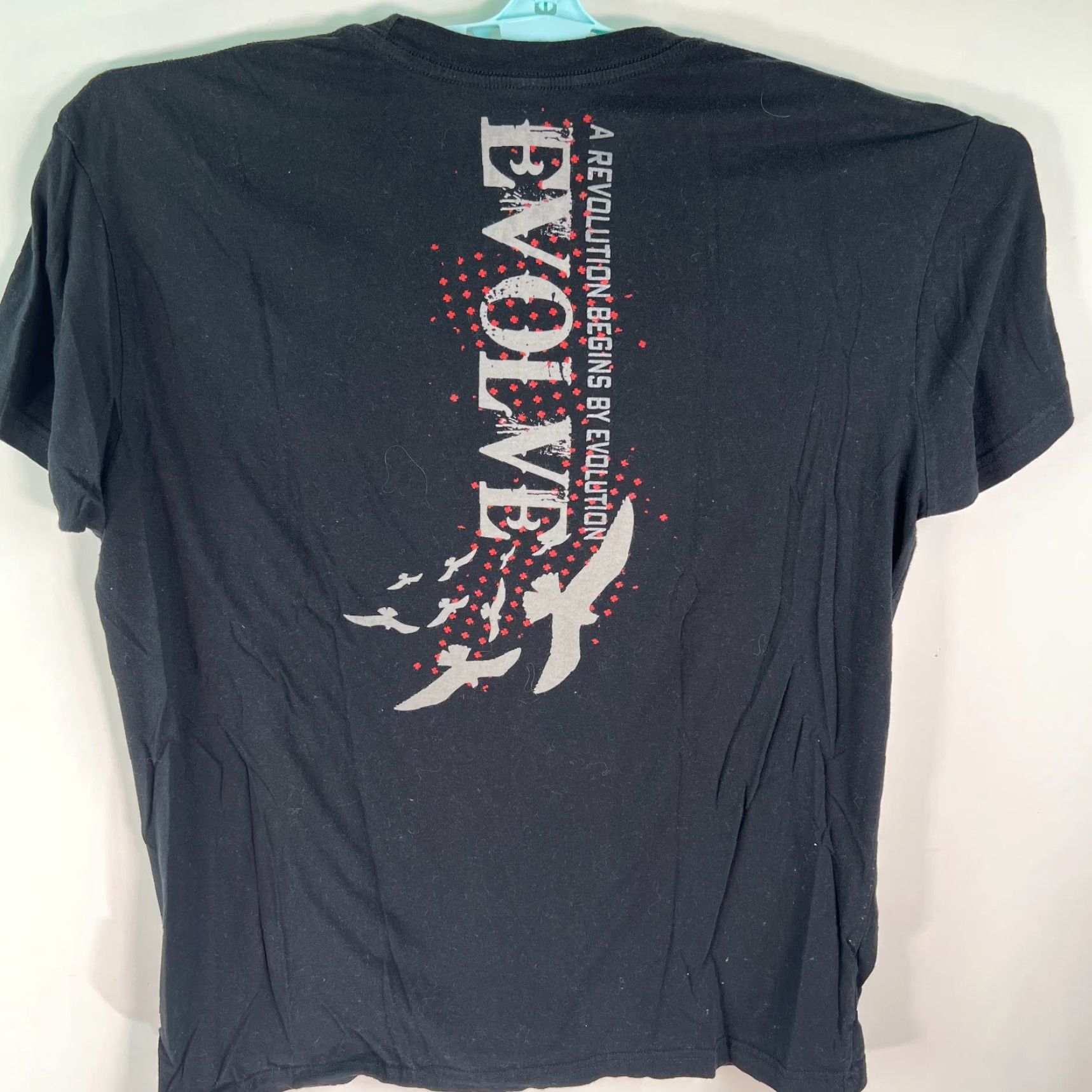 Vintage FYT Mens Black Graphic T Shirt XL Evolve A Revolution Begins By Evolution Evolve Mens Black Graphic T Shirt XL Size US XL / EU 56 / 4 - 3 Thumbnail