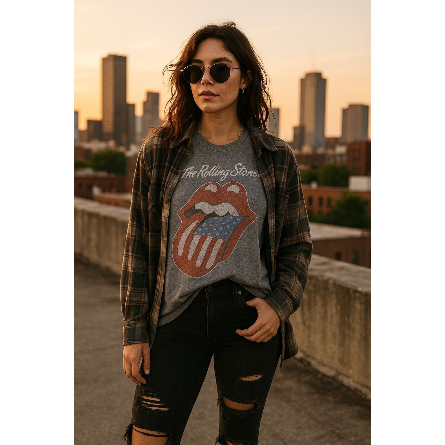 The Rolling Stones Rolling Stones Gray Small Tank Top Band Tee Y2K Rock America Size S / US 4 / IT 40 - 2 Thumbnail