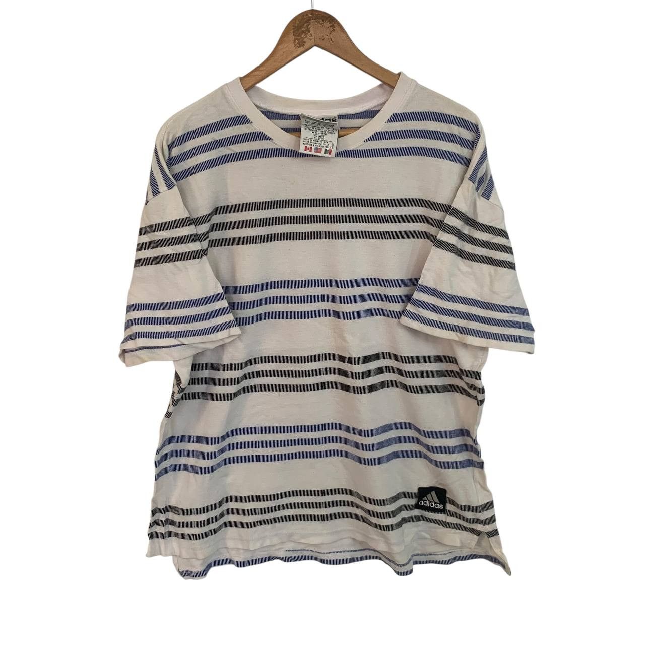 Adidas Vintage Adidas T-shirt Stripe 90s Large Size US L / EU 52-54 / 3 - 1 Thumbnail