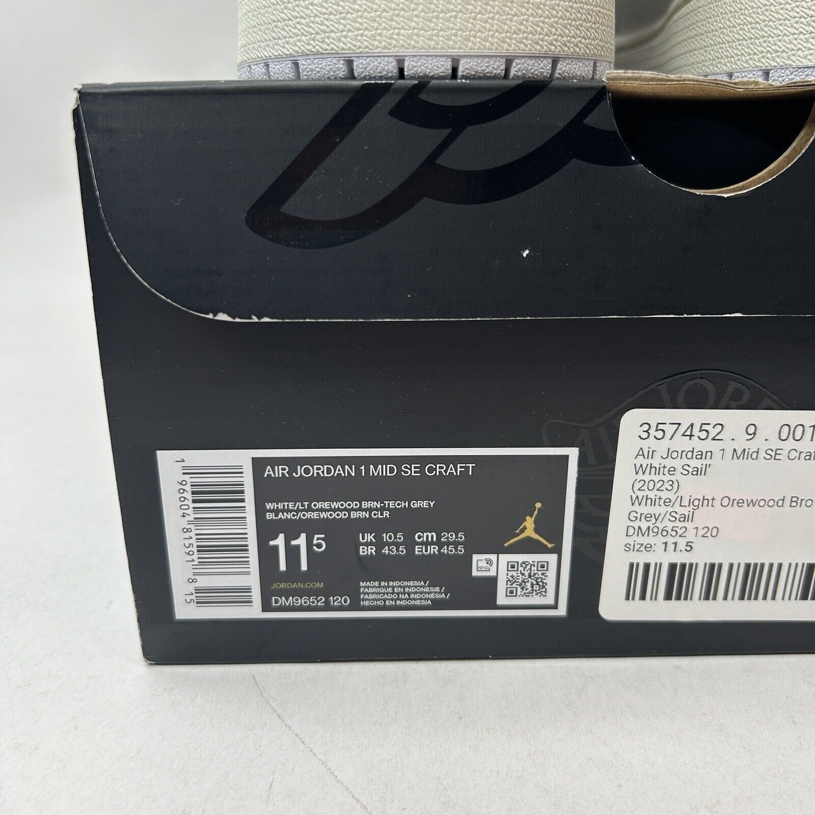 Nike Nike Air Jordan 1 Mid SE Craft “Tech Grey Light Orewood” Size US 11.5 / EU 44-45 - 5 Thumbnail