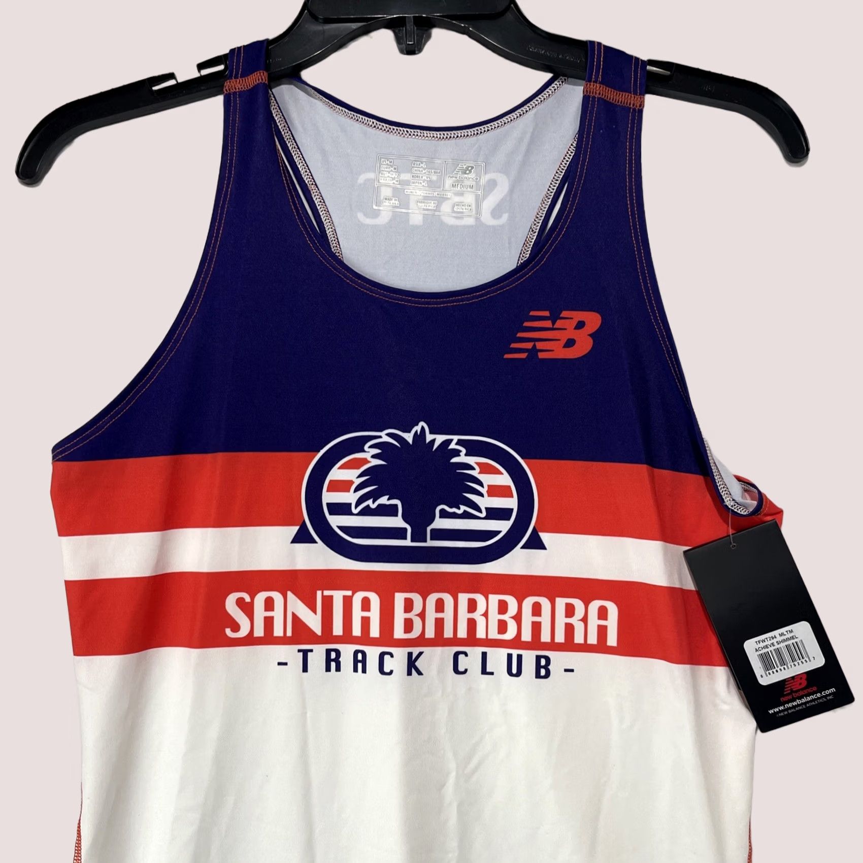 New Balance New Balance Santa Barbara Track Club Shirt Womens Medium Sleeveless Racerback Tank Purple Jersey Activewear Shirt Size M / US 6-8 / IT 42-44 - 1 Thumbnail