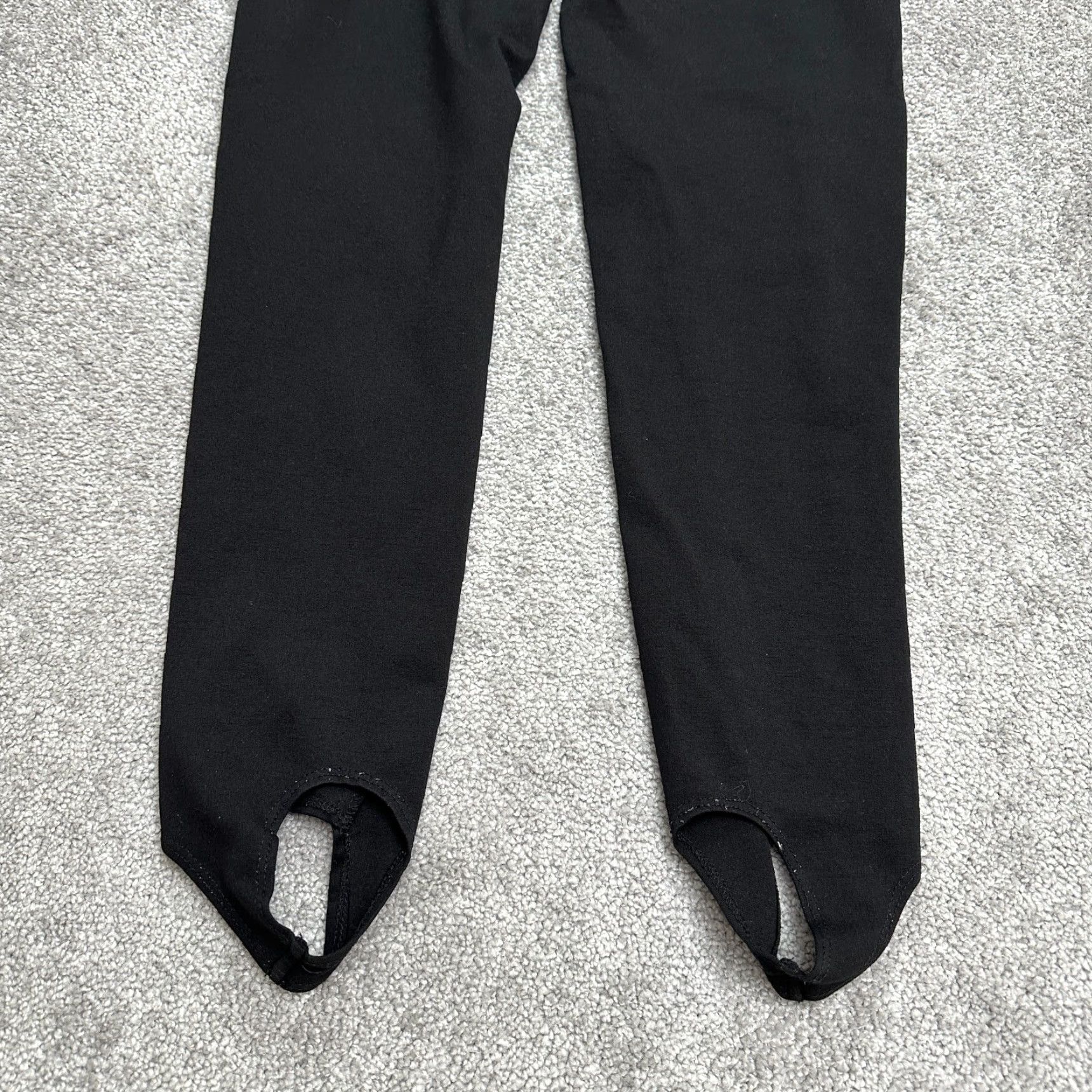 AQUA Aqua Stirrup Leggings Womens Small Black Athletic Activewear Slim Fit Size S Regular - Breathable Stretch Comfort Tummy Waist Size 28" / US 6 / IT 42 - 4 Thumbnail
