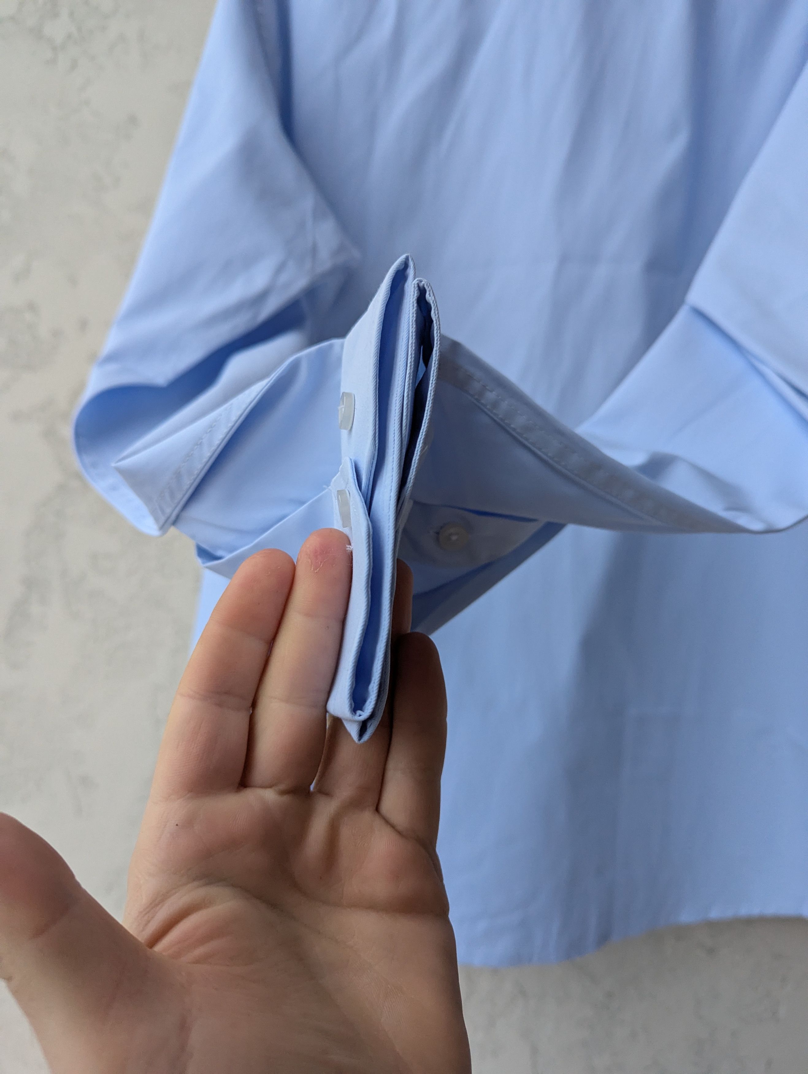 Playboy Playboy Vintage Light Blue Dress Shirt Subtle Bunny Logo Size US XXL / EU 58 / 5 - 18 Thumbnail