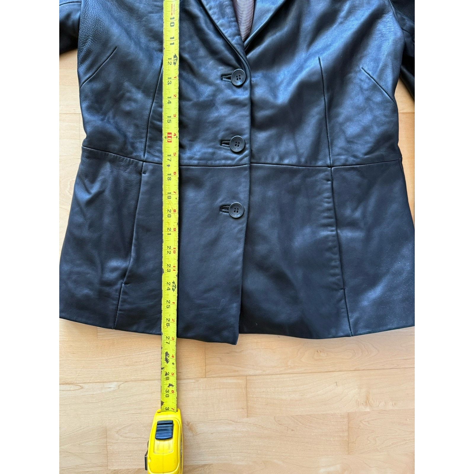 Vintage VTG Siena Studio Leather Jacket Blazer Black 8 Size M / US 6-8 / IT 42-44 - 4 Thumbnail