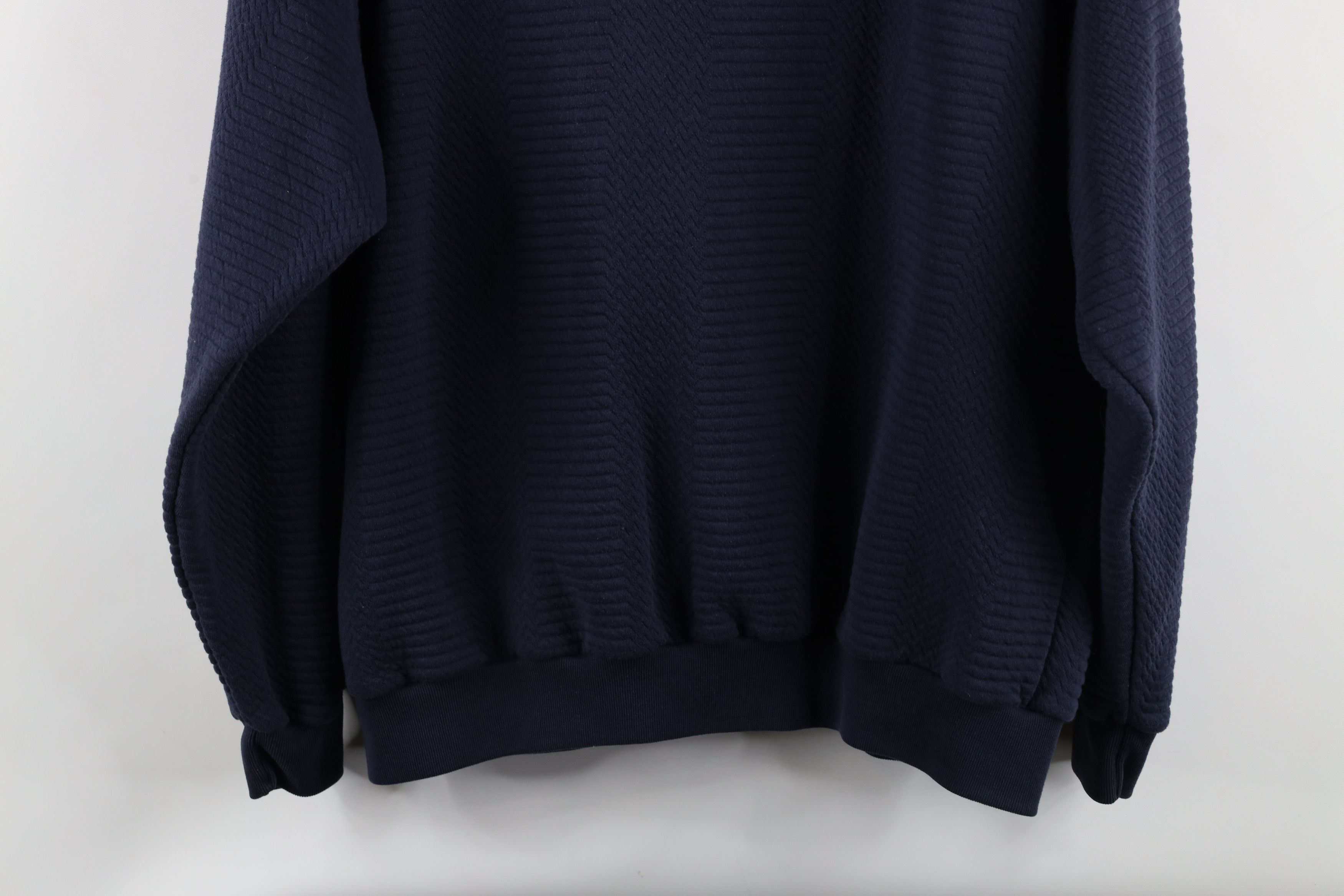 Vintage Vintage 90s Streetwear Collared Pullover Sweatshirt Blue Size US XL / EU 56 / 4 - 12 Thumbnail