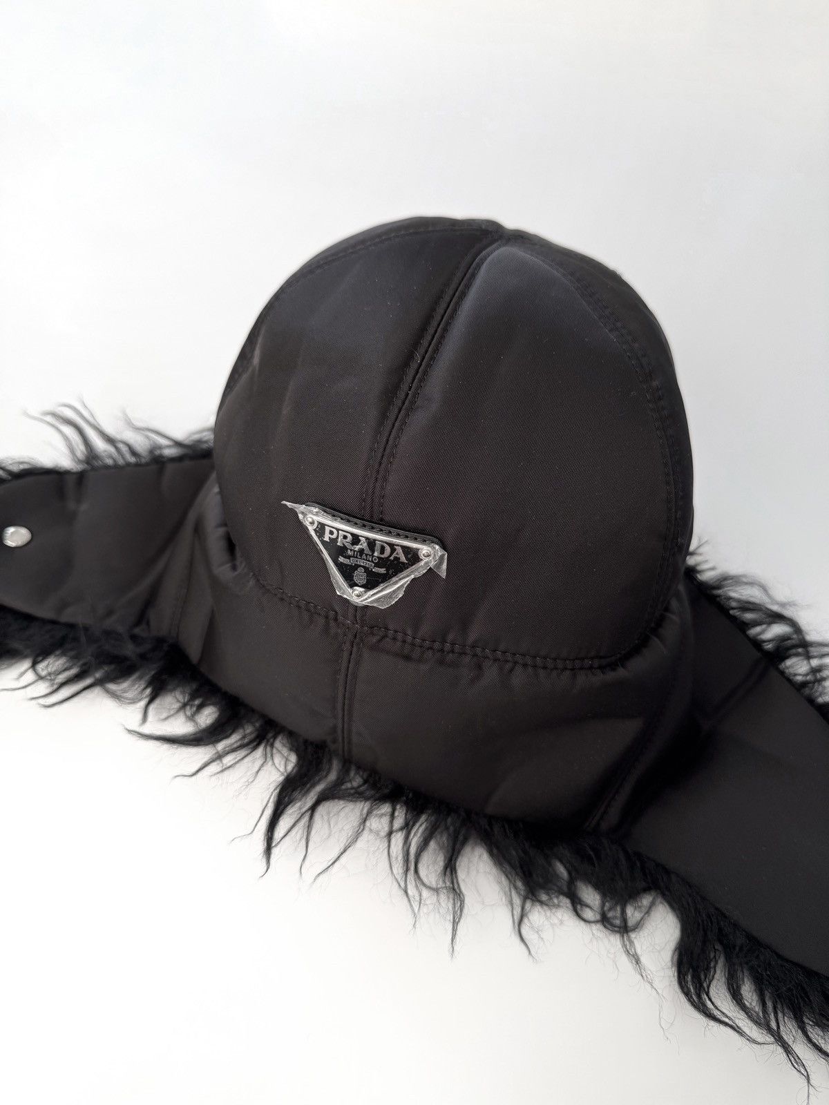Prada Prada Fur Nylon Hat Size ONE SIZE - 4 Thumbnail