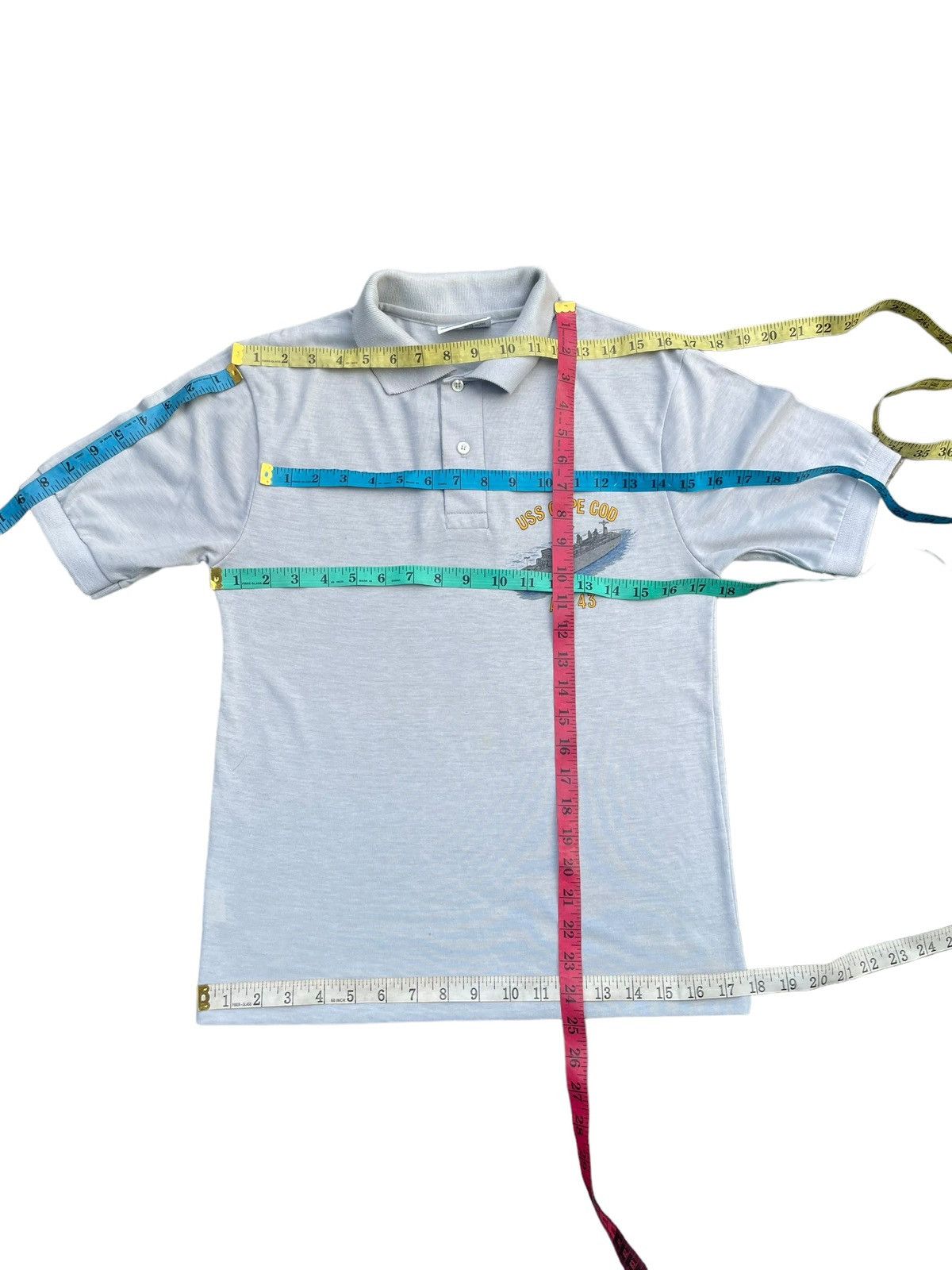 Hanes Vintage Hanes Uss Cape Cos AD-43 Polo Size US S / EU 44-46 / 1 - 6 Thumbnail