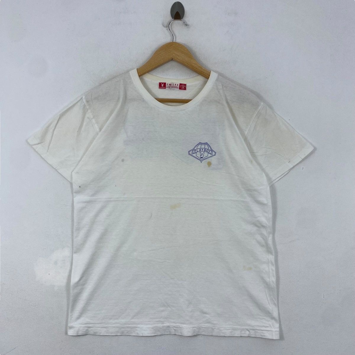 Playboy × Vintage Vintage 80's PLAYBOY TWELVE STAFF Tee Shirt Medium Size Size US M / EU 48-50 / 2 - 4 Thumbnail