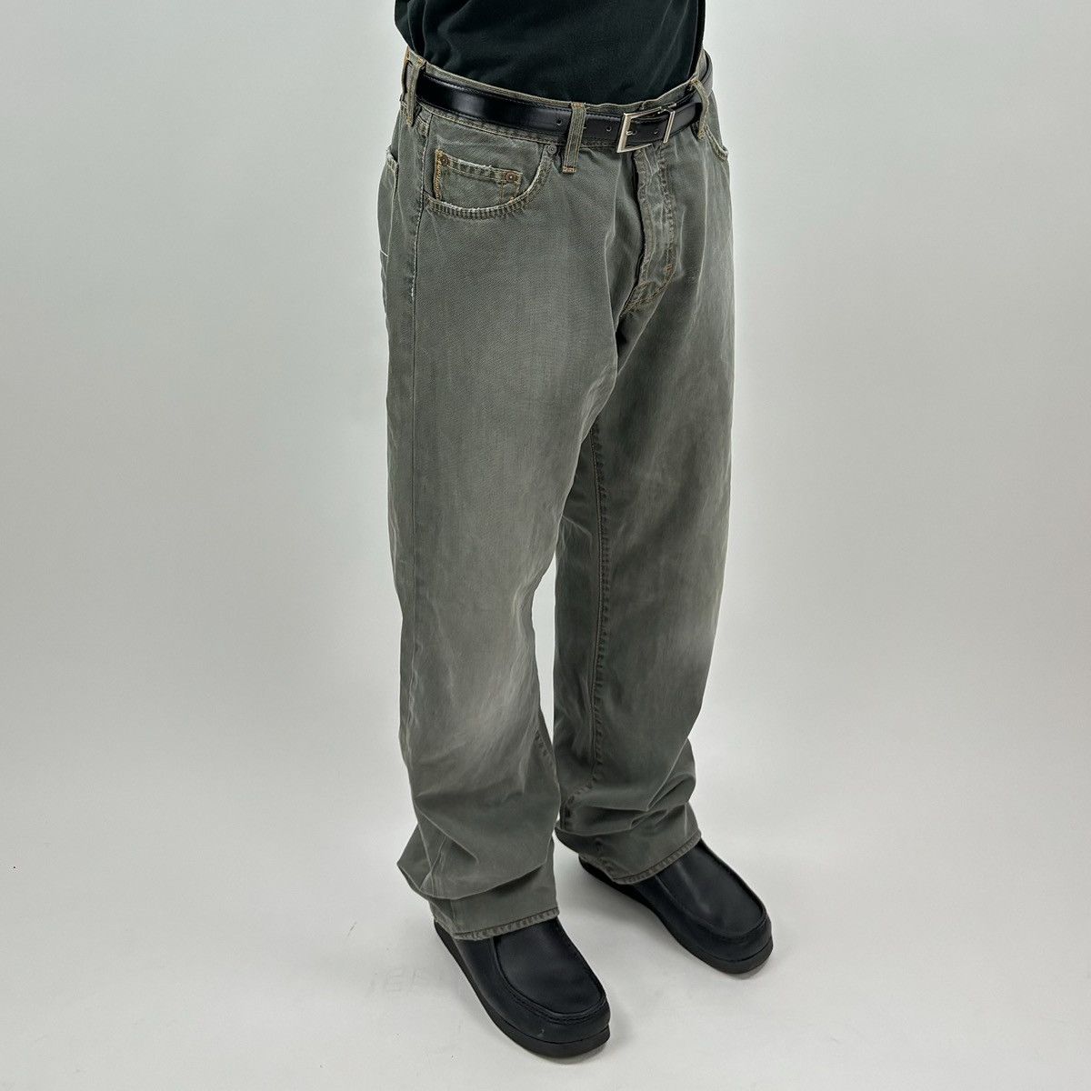 Hugo Boss × Japanese Brand × Vintage vintage Y2K HUGO BOSS Wide Leg Bootcut Fade Wash Denim jeans Size US 35 - 4 Thumbnail