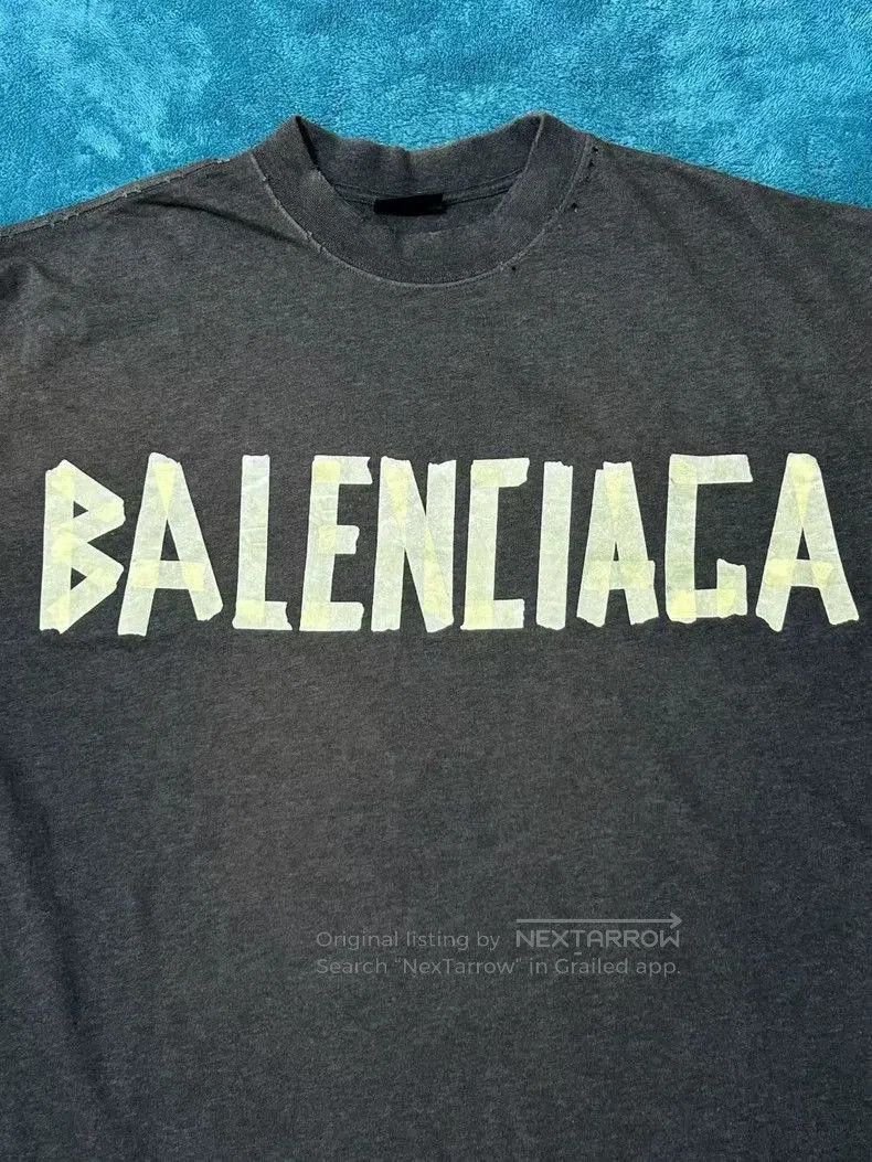 Balenciaga Balenciaga Tape Print Short Sleeve Tee. Size US M / EU 48-50 / 2 - 3 Thumbnail