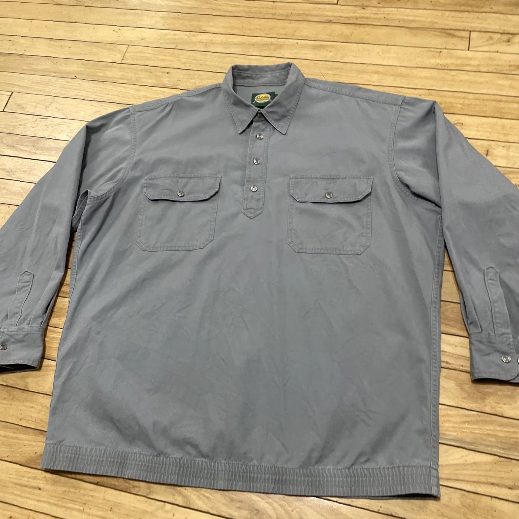 Vintage VINTAGE Cabela's Button-Up Shirt Men XL Regular Gray Twill Quarter Button Hunting Shirt Size US XL / EU 56 / 4 - 3 Thumbnail