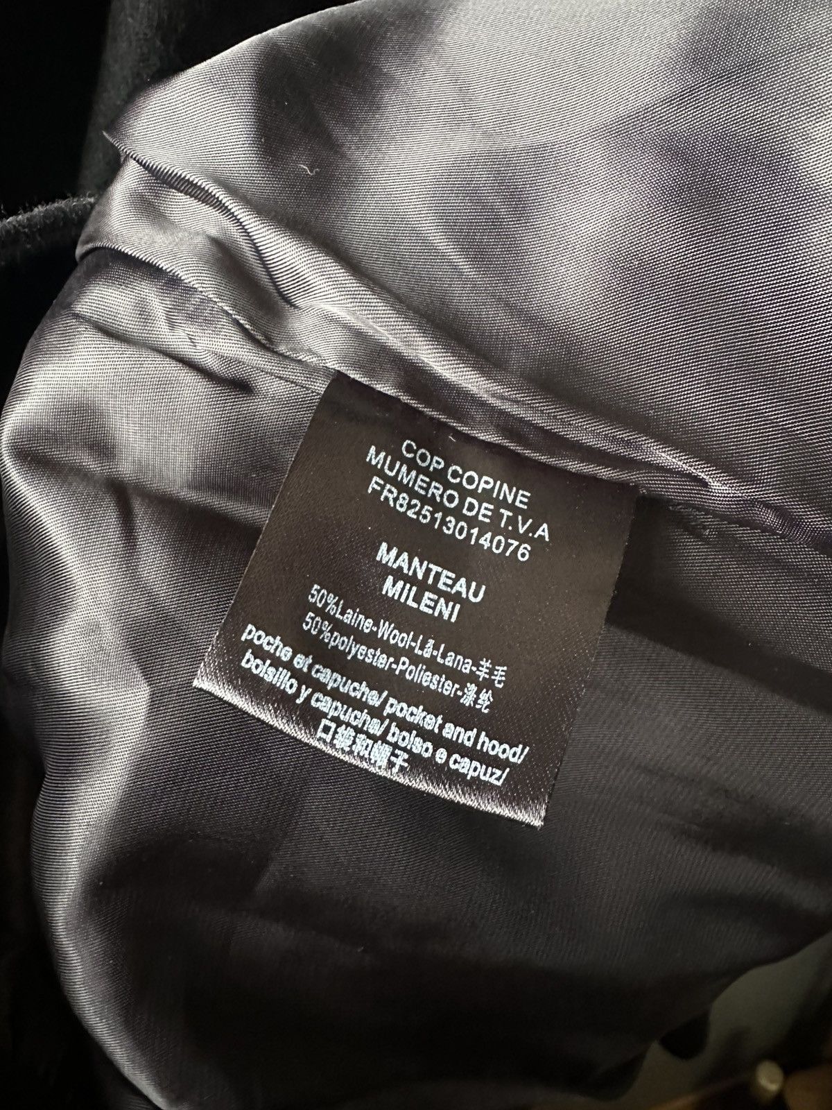 Cop Copine COP COPINE Manteu Mileni Black Wool Hooded Overcoat Size 36 Size XS / US 0-2 / IT 36-38 - 7 Thumbnail