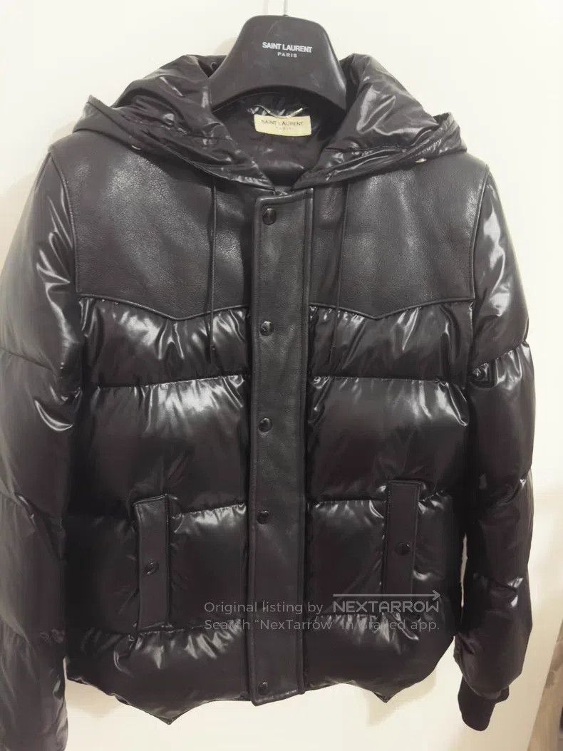 Saint Laurent Paris Saint Laurent Paris Black Samurai Leather Hooded Puffer Ja Size US S / EU 44-46 / 1 - 3 Thumbnail