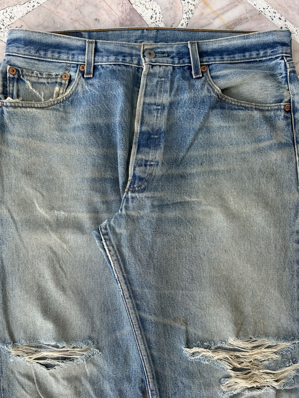 Levi's Levis 501xx Ripped Japan Denim Size US 35 - 5 Thumbnail