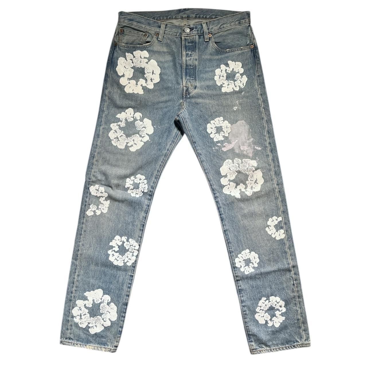 DENIM TEARS × Levi's OG levi’s x denim tears wreath blue jeans Size US 33 - 1 Thumbnail