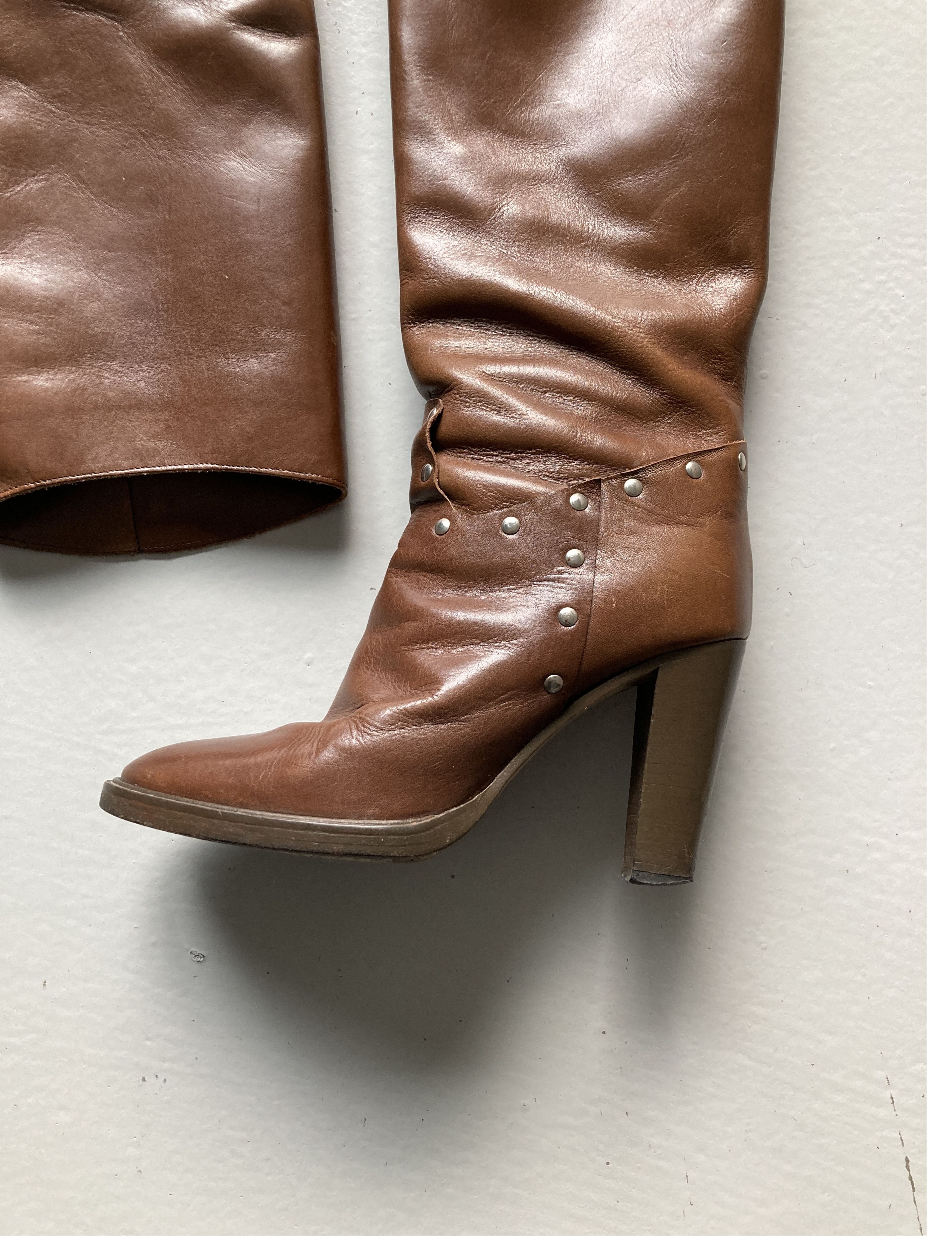 A.F. Vandevorst Studded Leather Boots Size US 7.5 / IT 37.5 - 2 Thumbnail