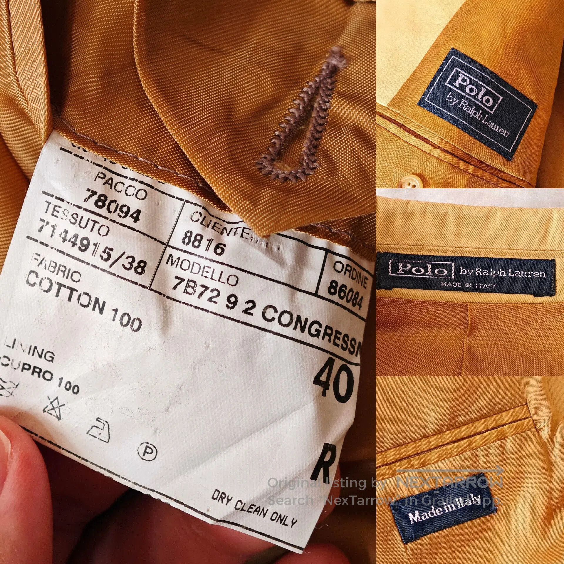 Polo Ralph Lauren Polo Ralph Lauren Beige Cotton Blazer. Size US M / EU 48-50 / 2 - 4 Thumbnail