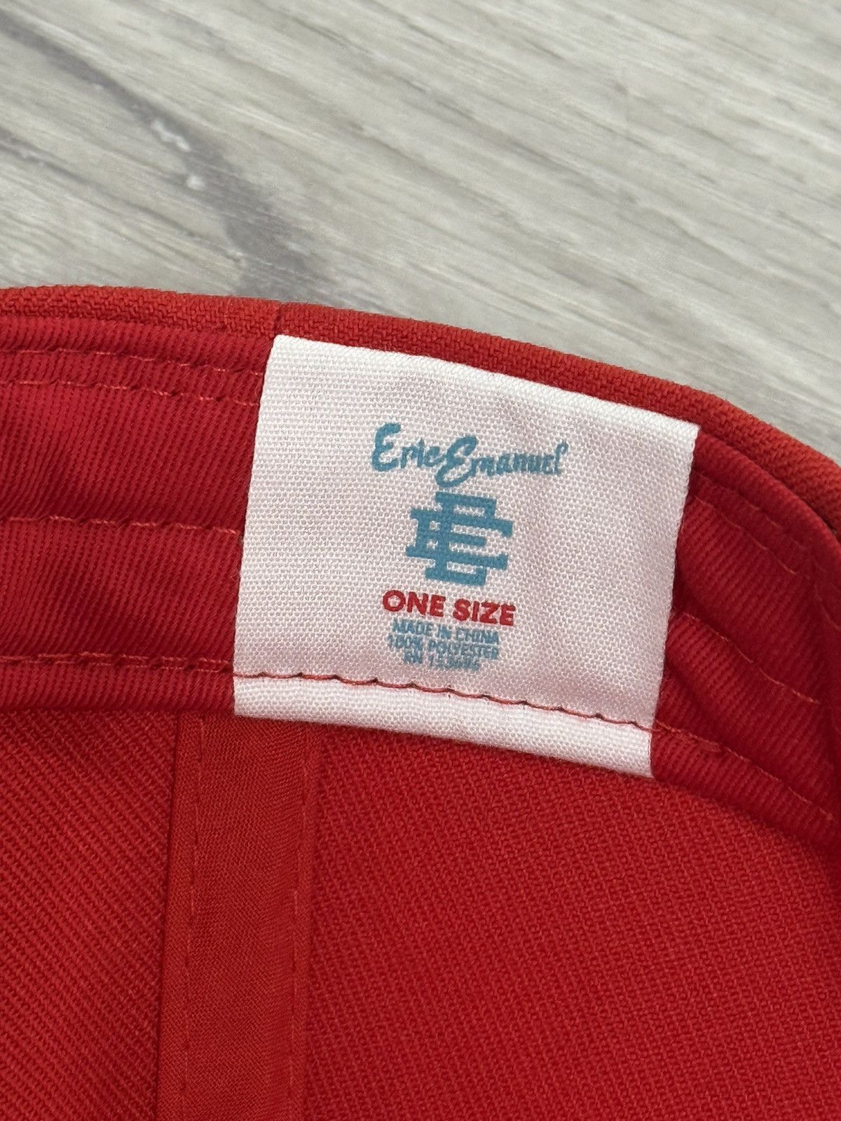 Eric Emanuel Eric Emanuel EE 6-Panel Structured Snapback Red Size ONE SIZE - 5 Thumbnail
