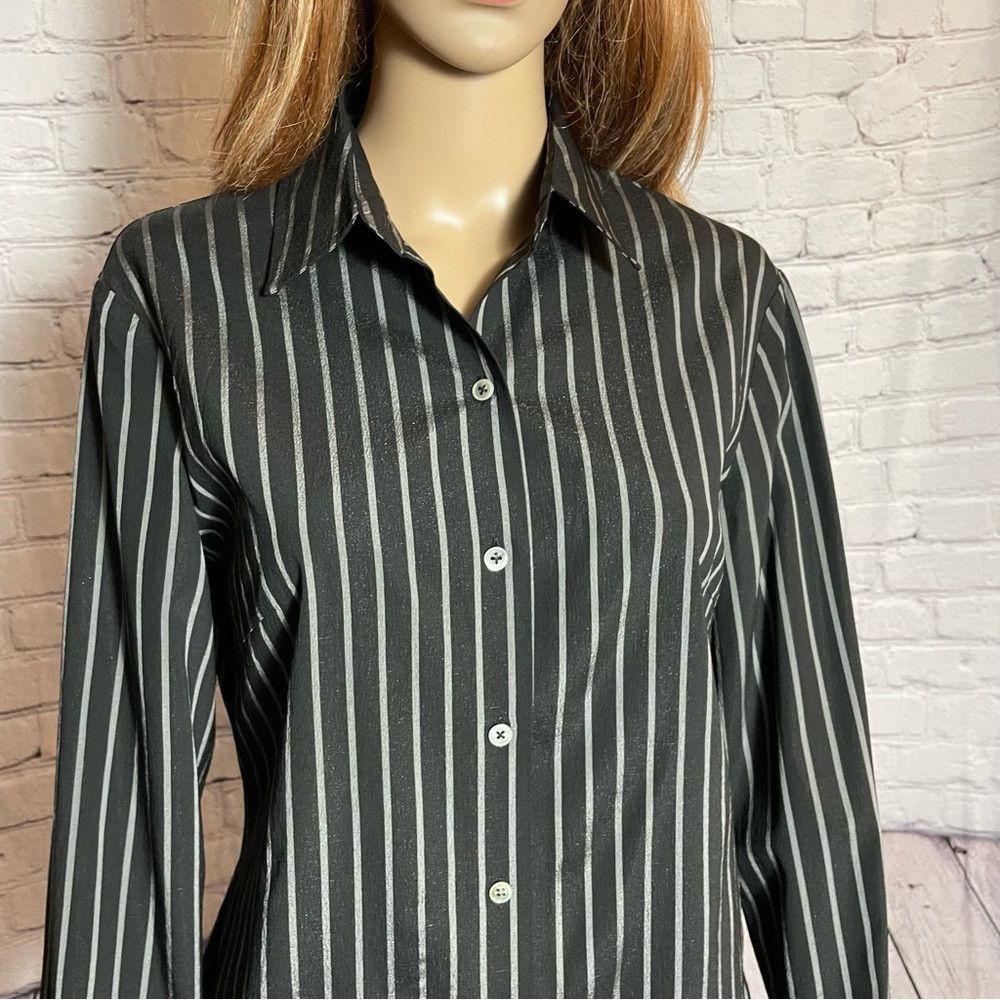 Other Jenne Maag Black White Striped Long Sleeve Shirt Size L Size L / US 10 / IT 46 - 2 Thumbnail
